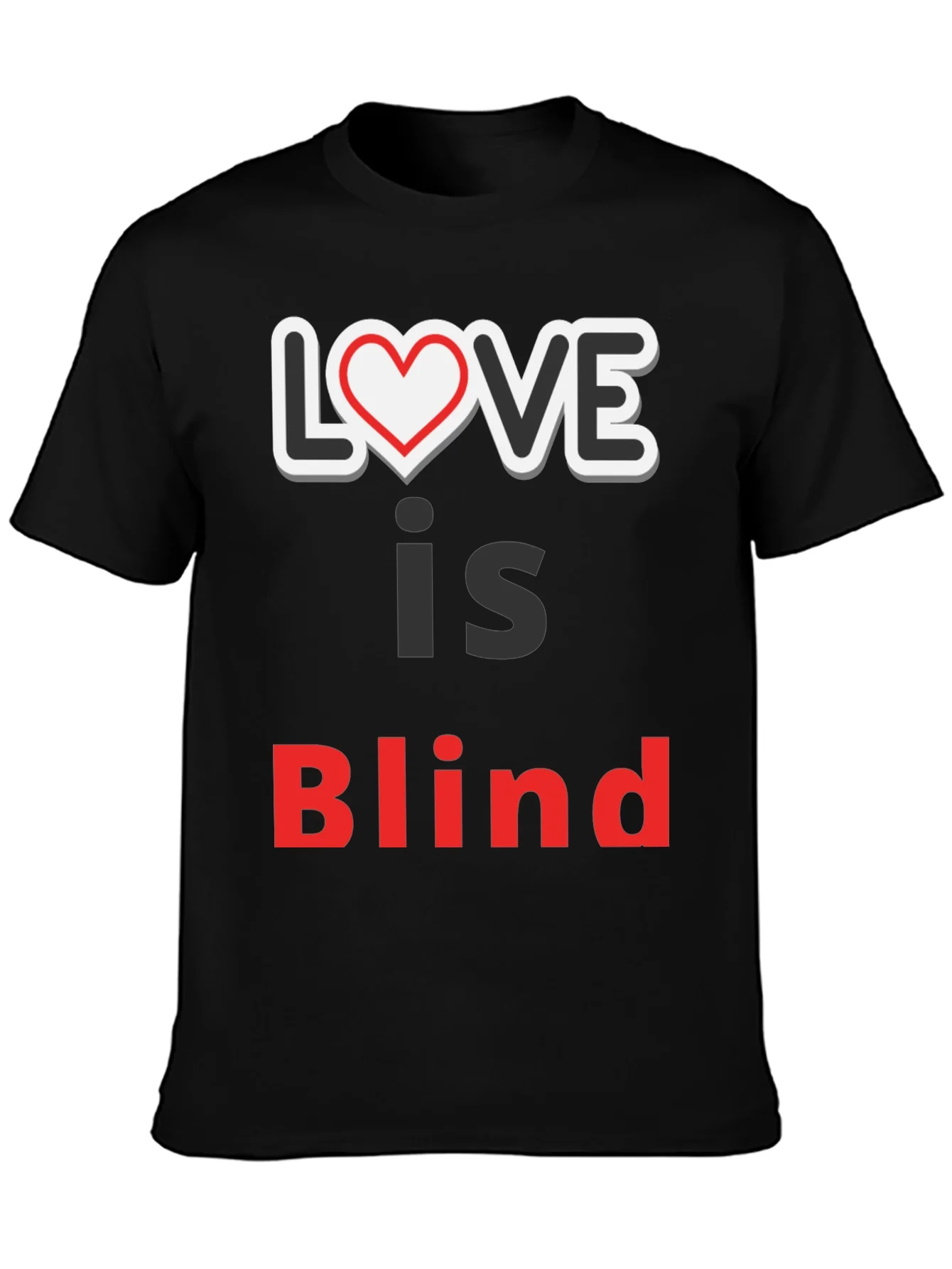 Camiseta Negra Love is Blind para Hombre