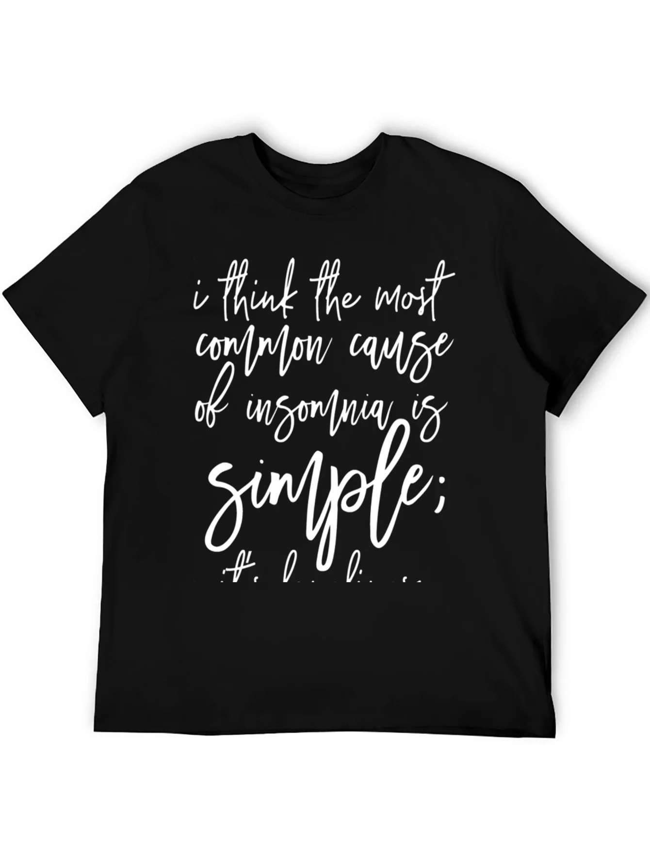 Camiseta Negra: Insomnio y Humor