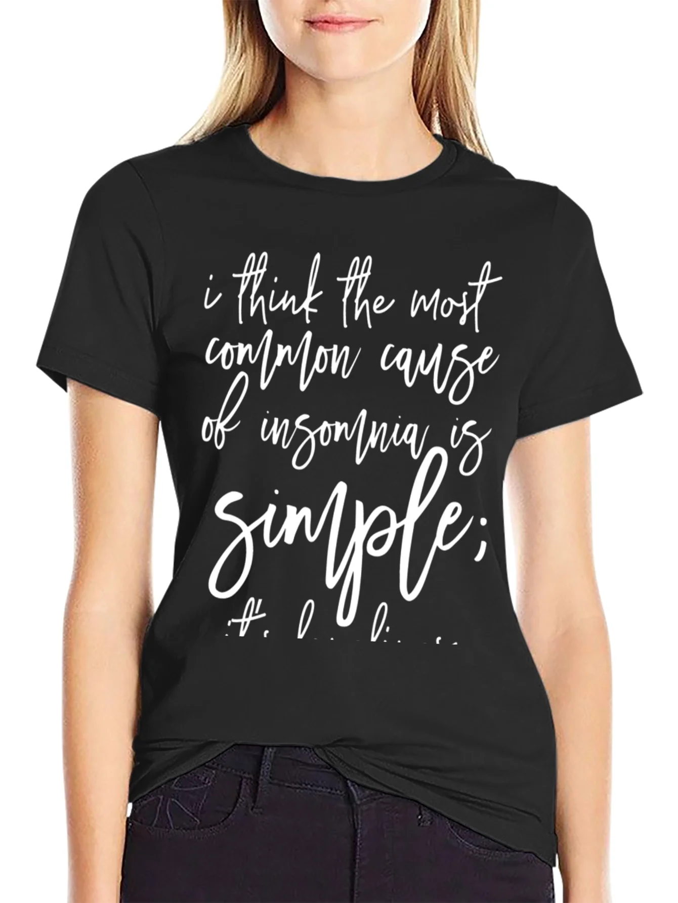 Camiseta Negra: Insomnio y Humor