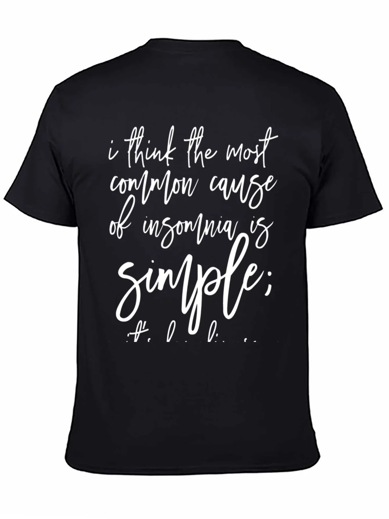 Camiseta Negra: Insomnio y Humor