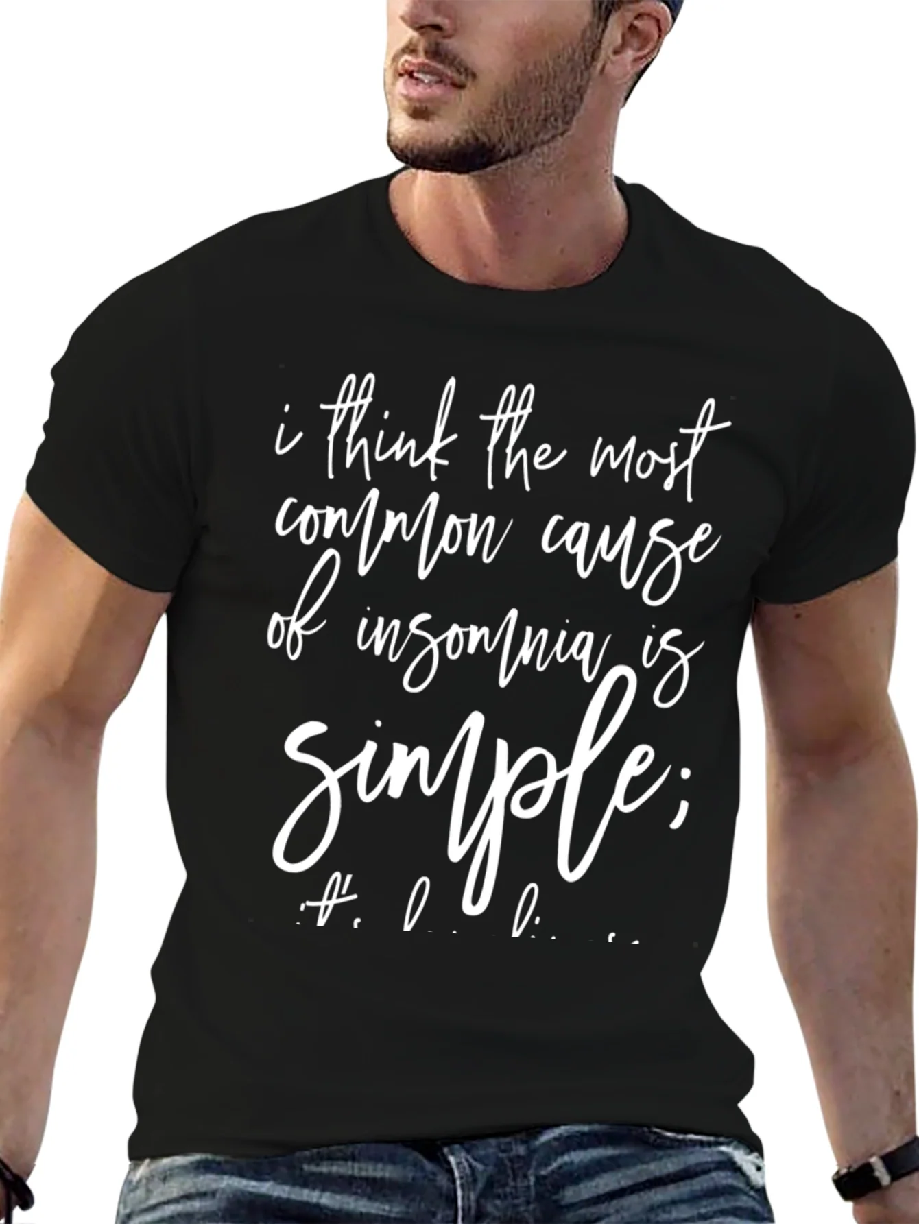 Camiseta Negra: Insomnio y Humor