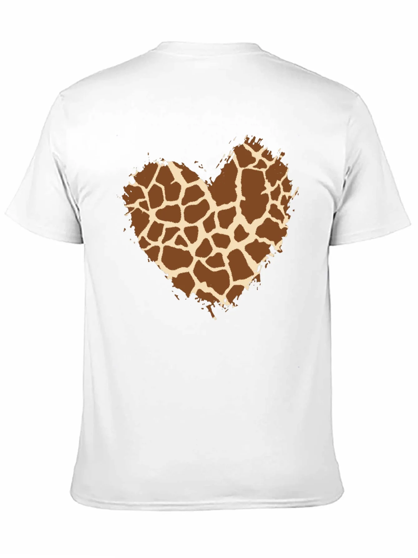 Rebbecca Giraffe Print Heart Tee - Trendy Graphic T-Shirt