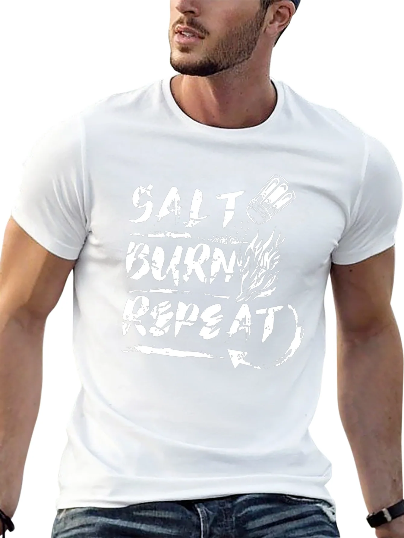 Camiseta Negra Salt Burn Repeat