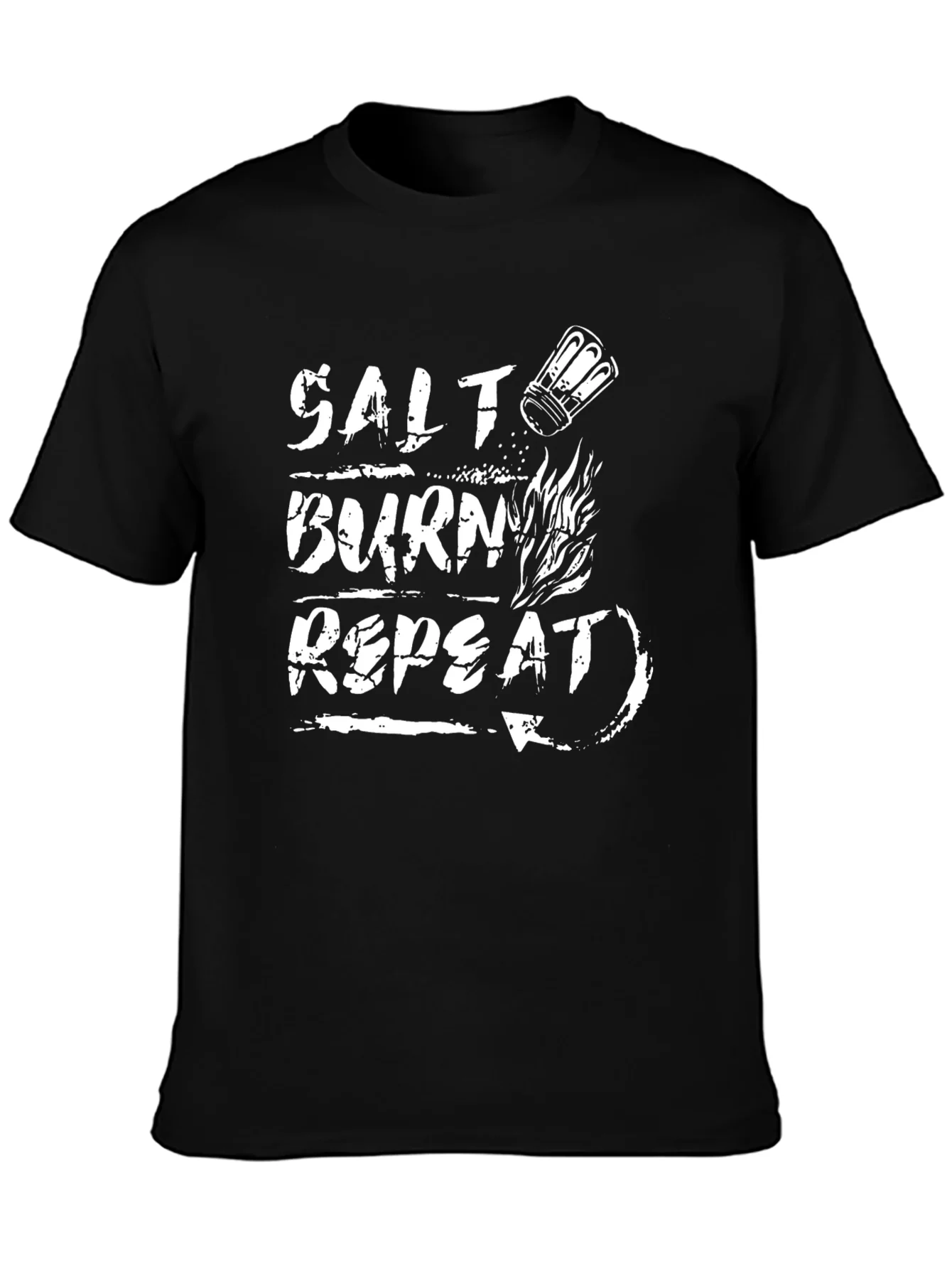 Camiseta Negra Salt Burn Repeat