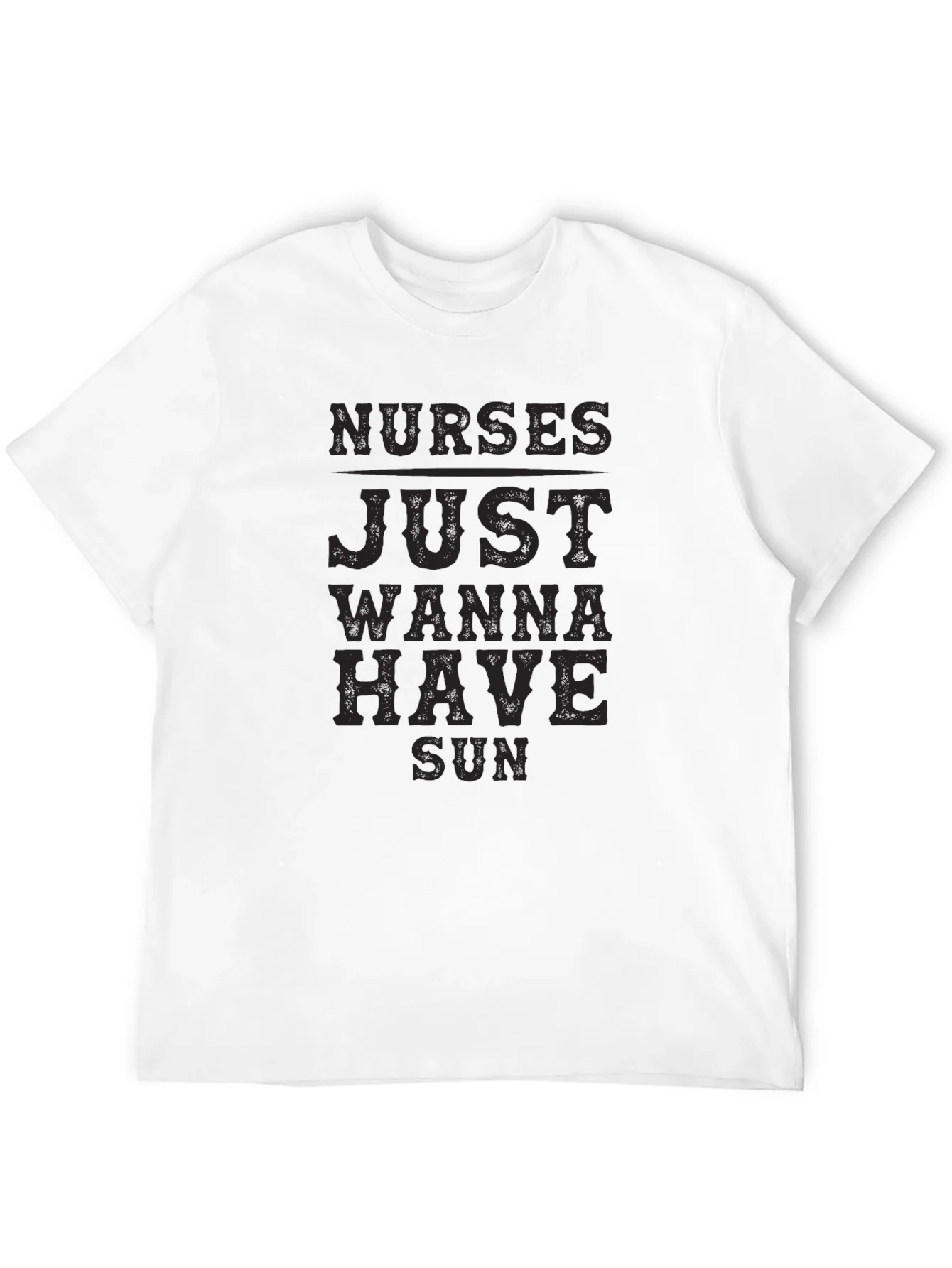 Camiseta Negra Nurses Just Wanna Have Sun