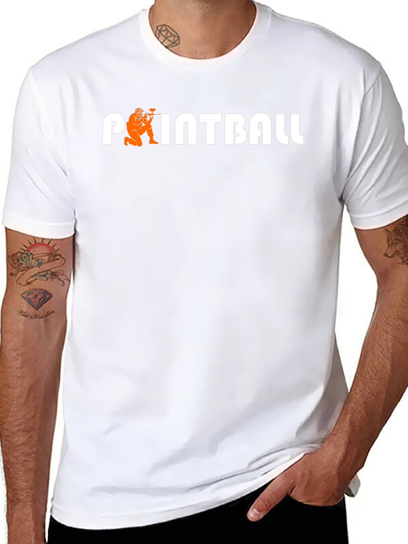 Camiseta Negra Paintball para Hombre