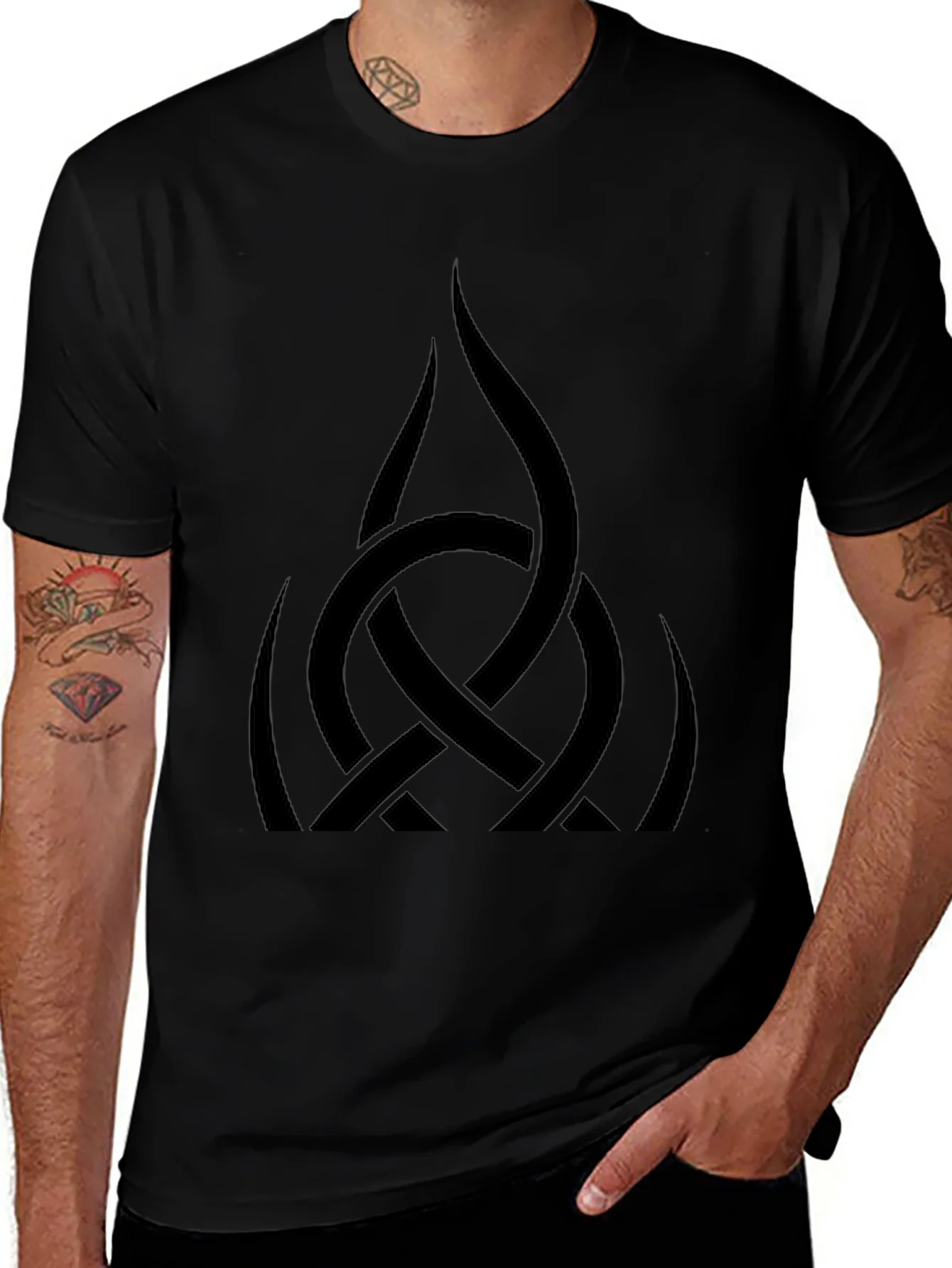 Rebbecca Celtic Knot Graphic T-Shirt - Mens Black Tee