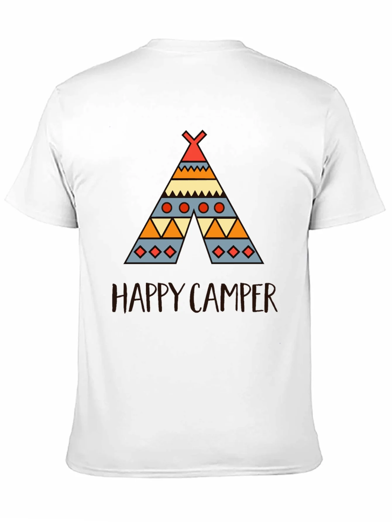 Rebbecca Happy Camper Graphic Tee - Black Cotton T-Shirt