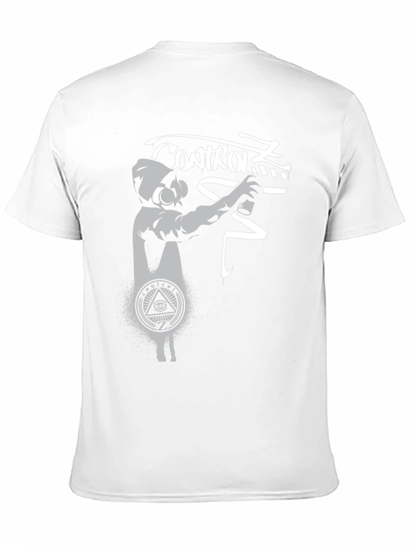 Camiseta Negra Estampado Graffiti Control