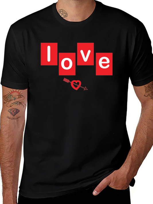 Camiseta Negra Amor Coraz¨®n Flecha San Valent¨ªn