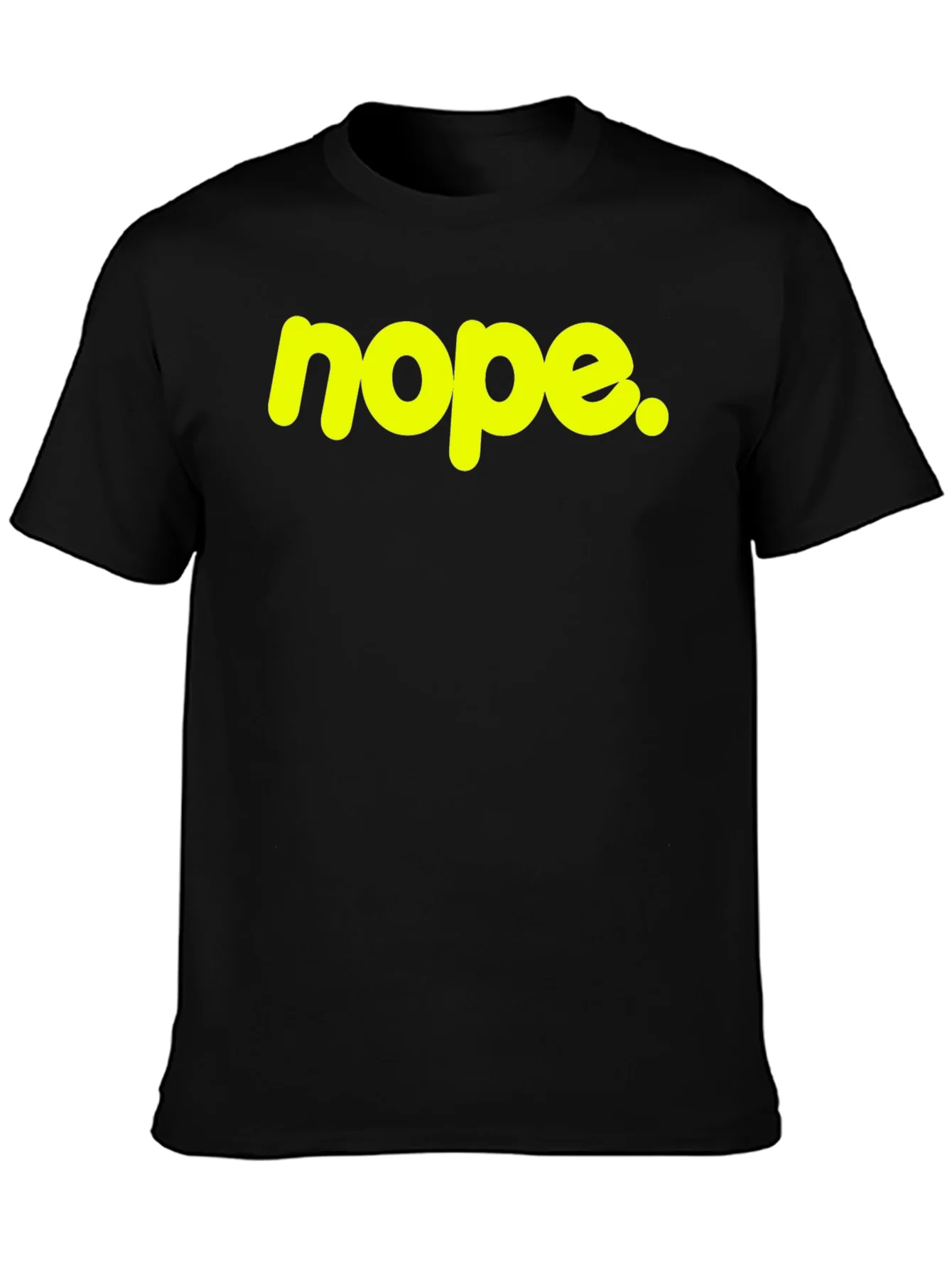 Rebbecca Nope Graphic Tee - Casual Black Cotton T-Shirt
