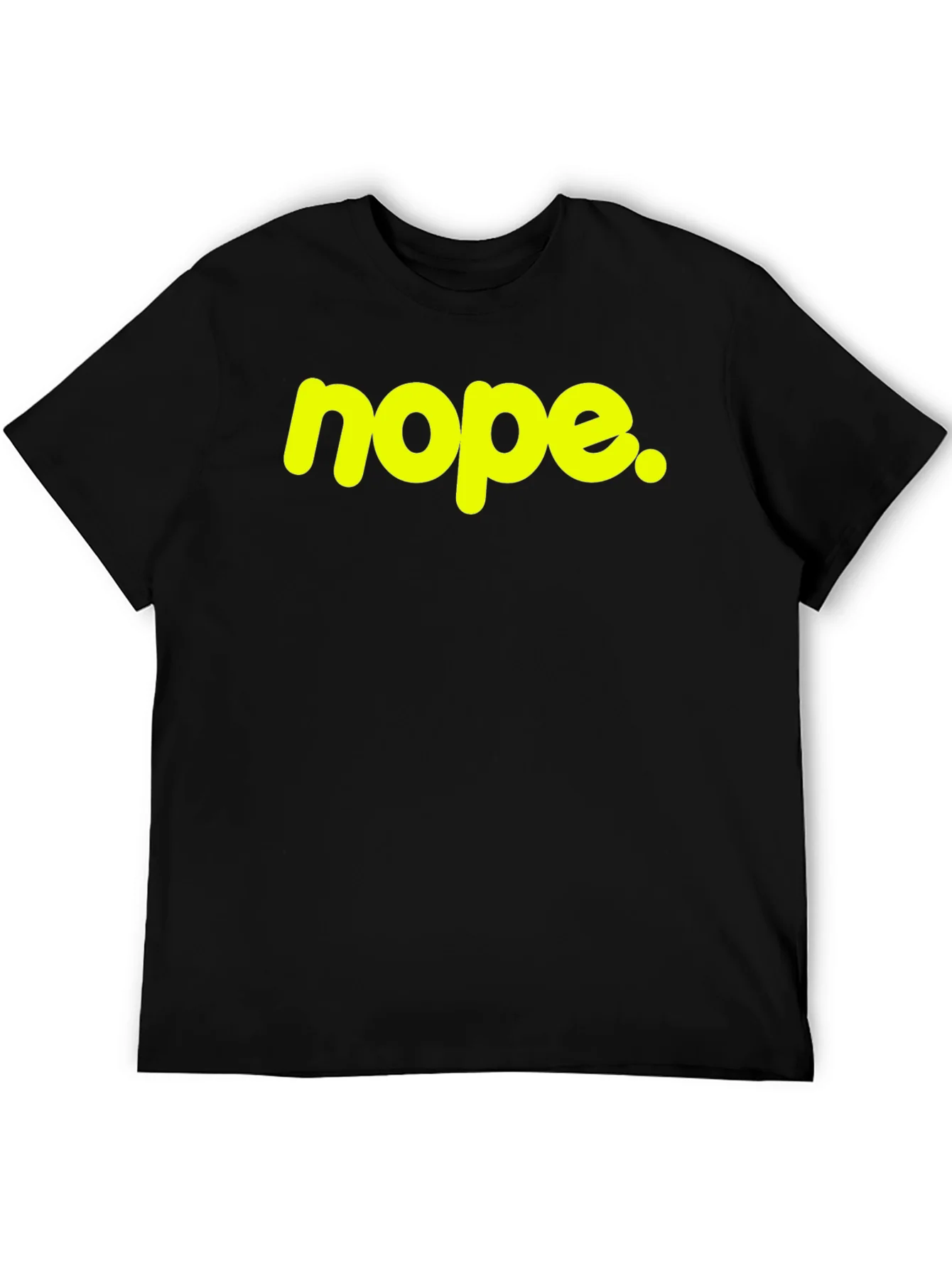 Rebbecca Nope Graphic Tee - Casual Black Cotton T-Shirt