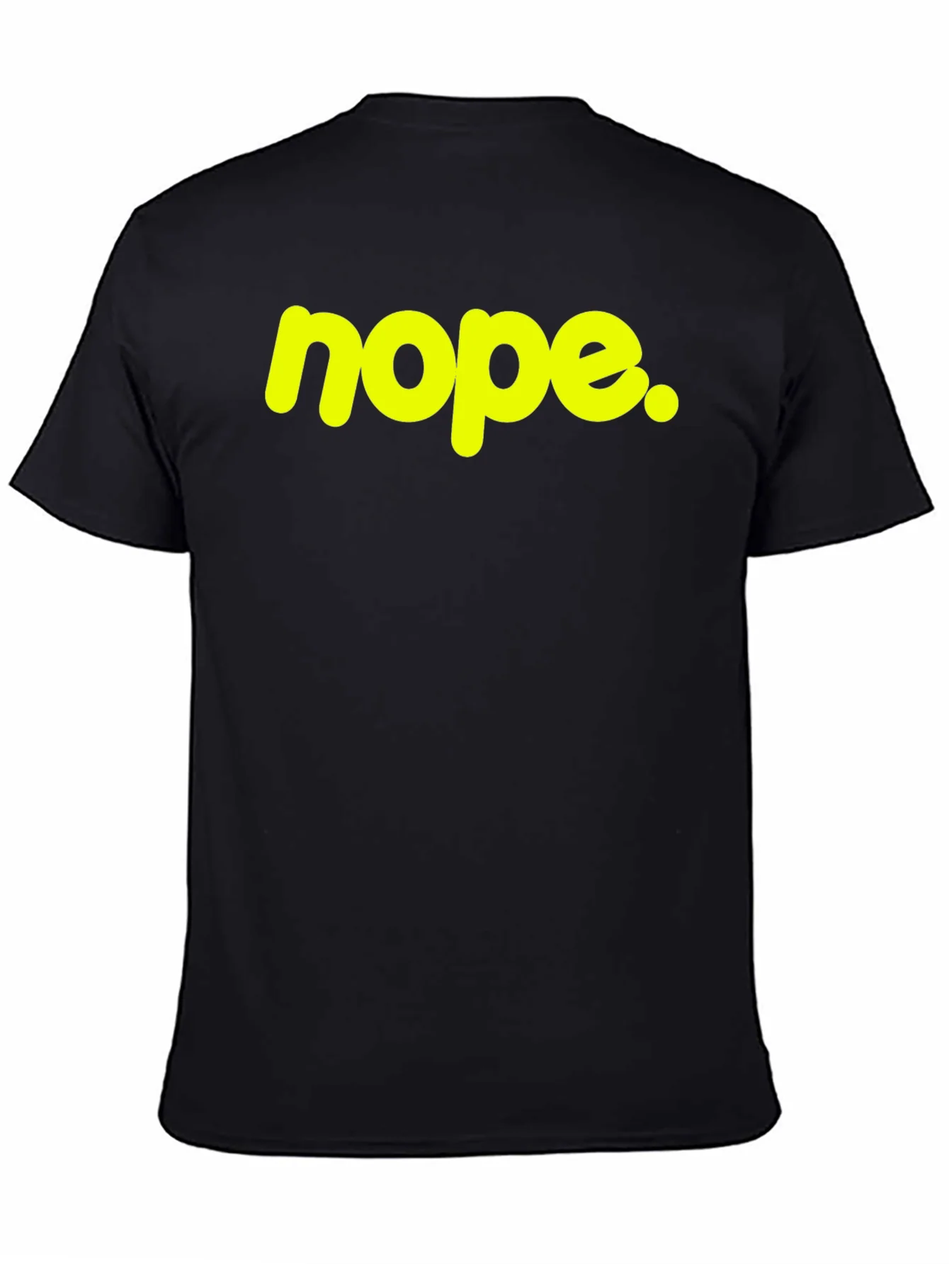 Rebbecca Nope Graphic Tee - Casual Black Cotton T-Shirt