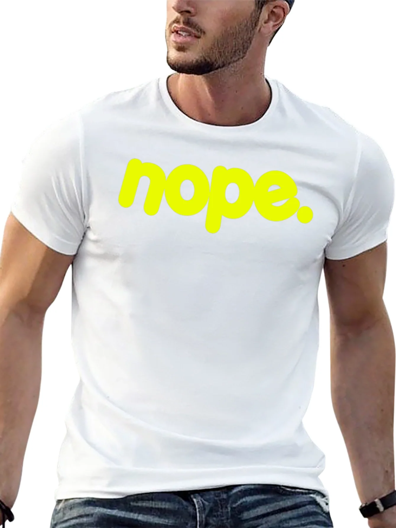 Rebbecca Nope Graphic Tee - Casual Black Cotton T-Shirt