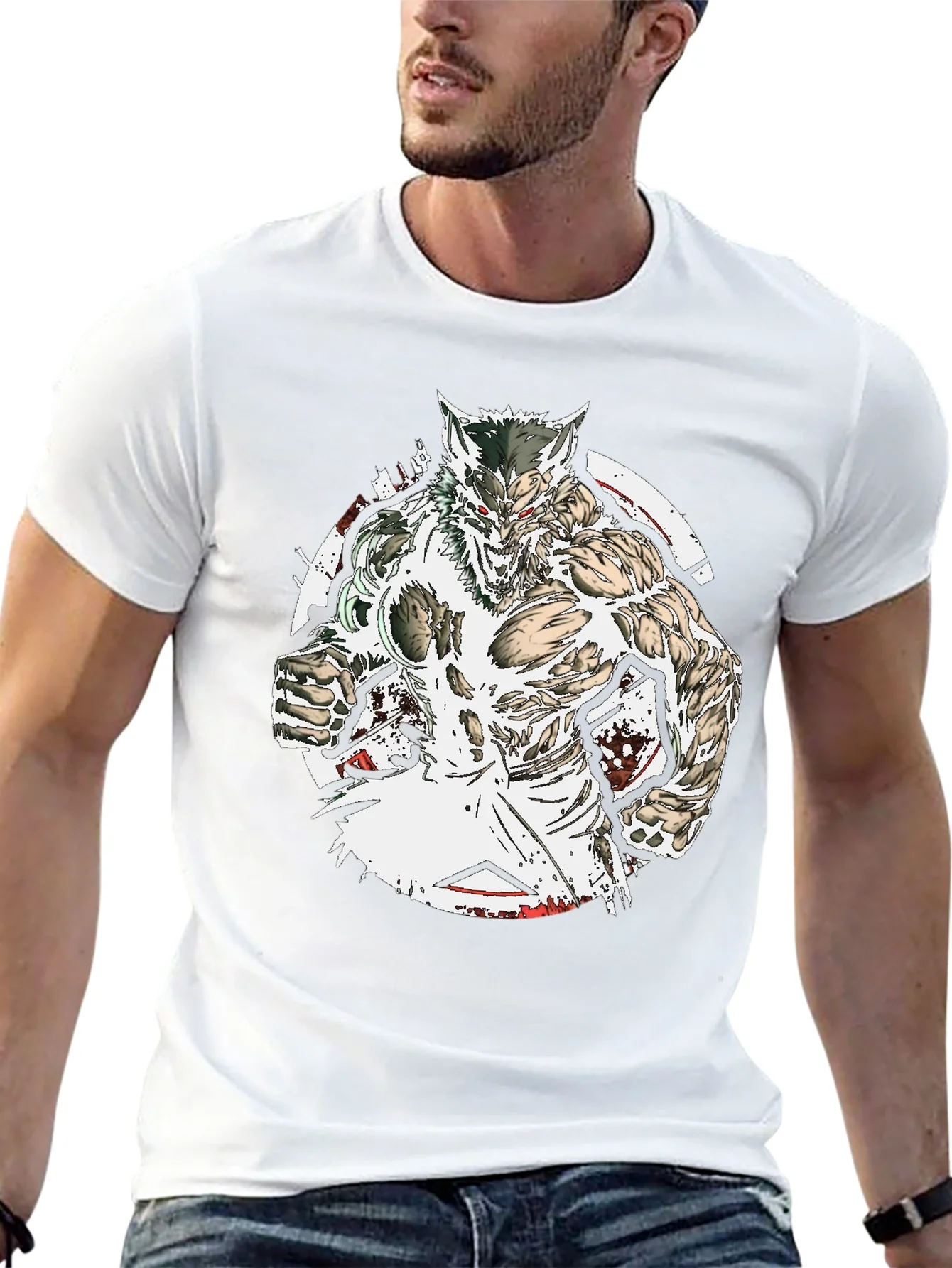 Rebbecca Werewolf Graphic Tee - Black Cotton T-Shirt