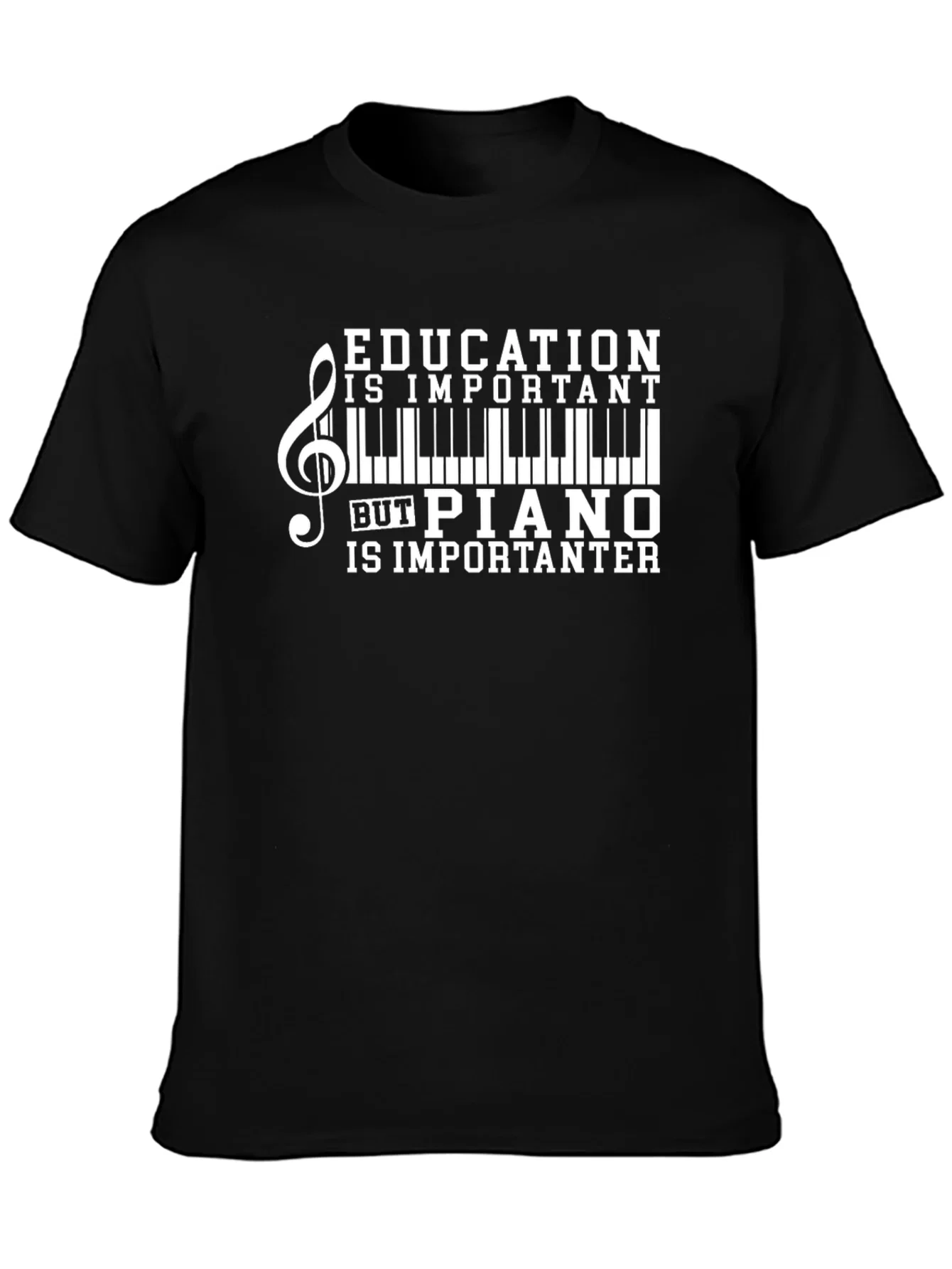 Rebbecca Education Piano Music T-Shirt - Black