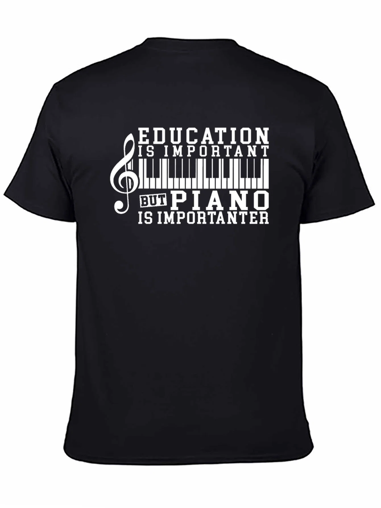 Rebbecca Education Piano Music T-Shirt - Black