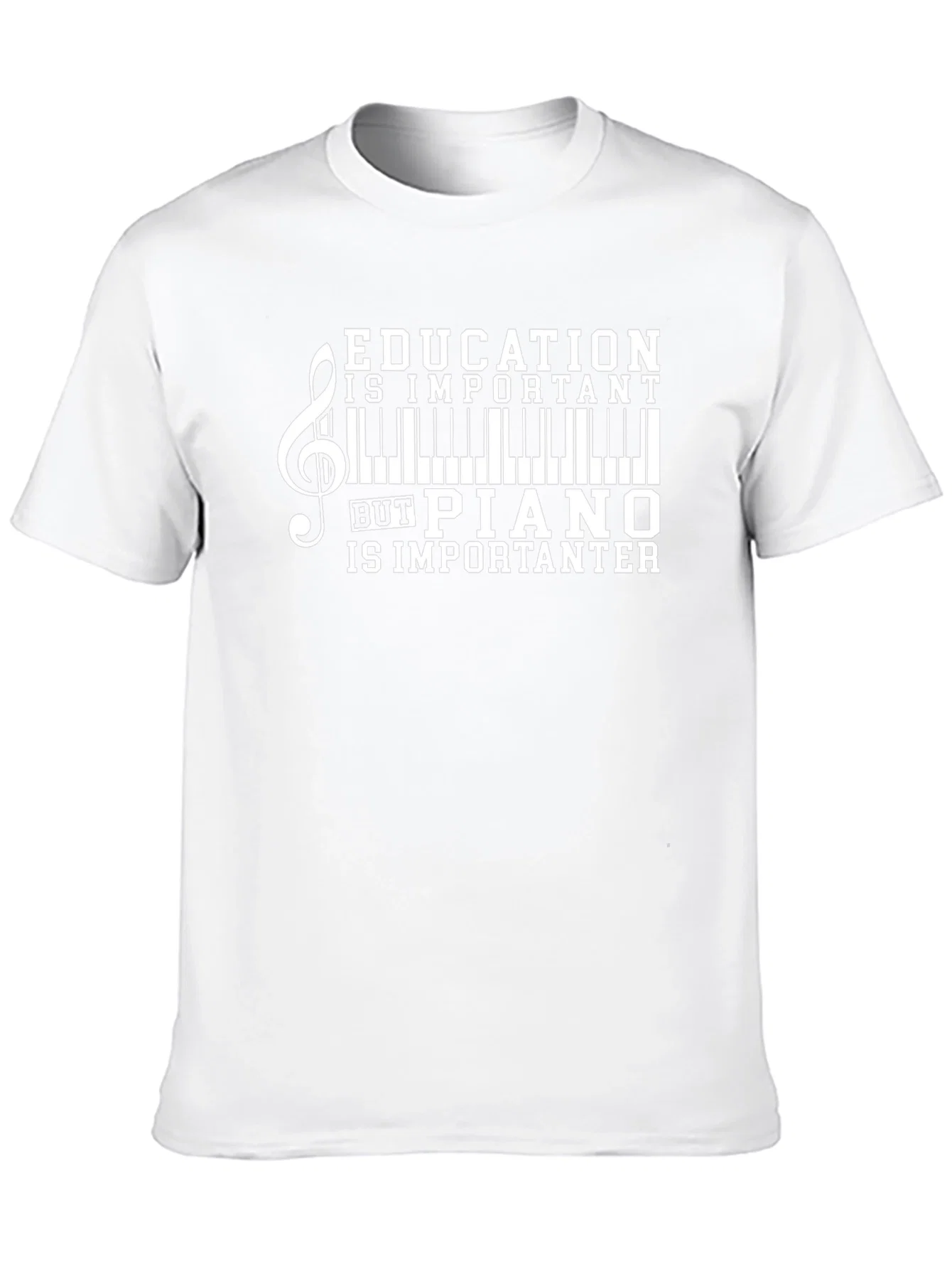 Rebbecca Education Piano Music T-Shirt - Black