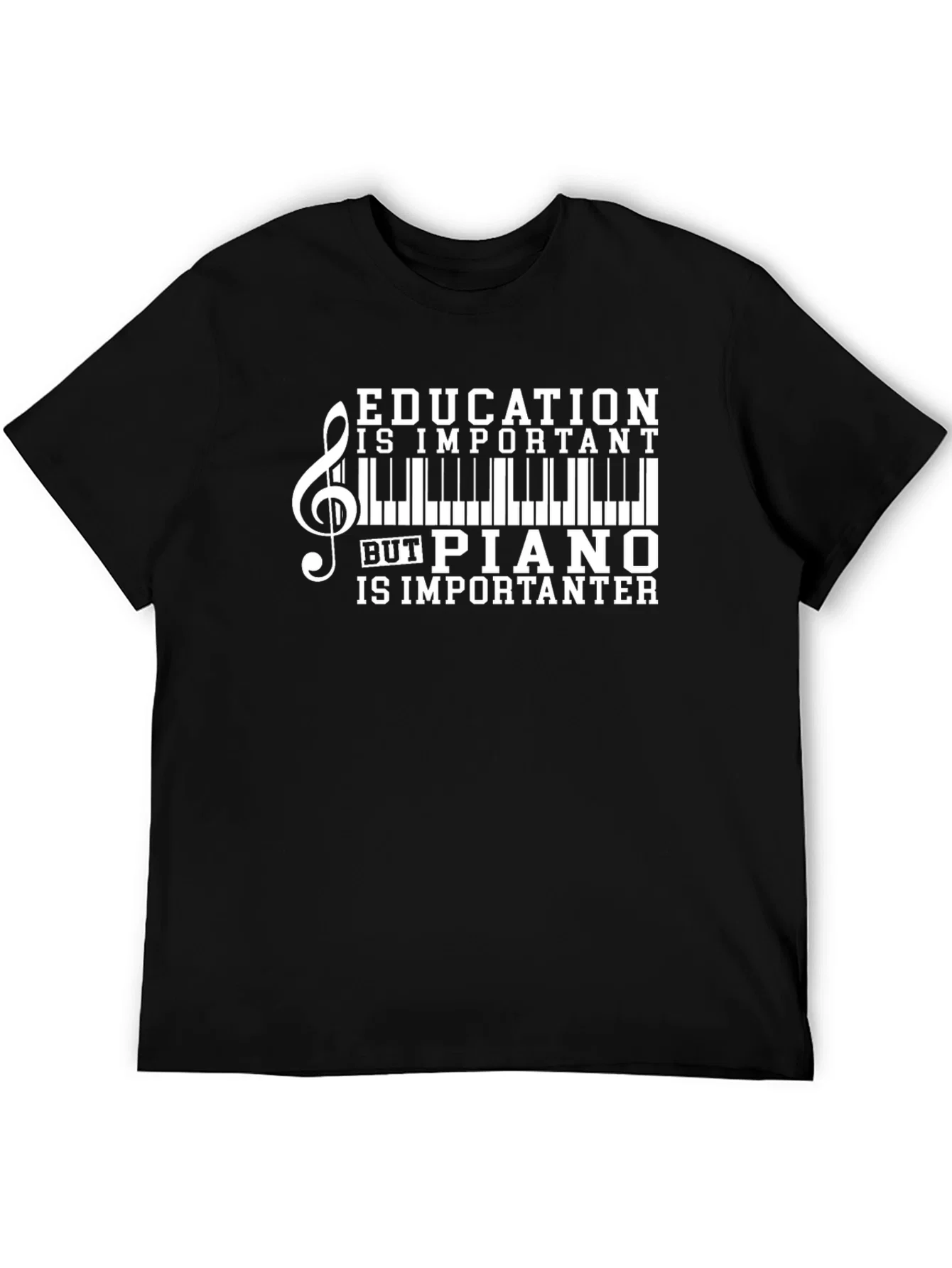Rebbecca Education Piano Music T-Shirt - Black