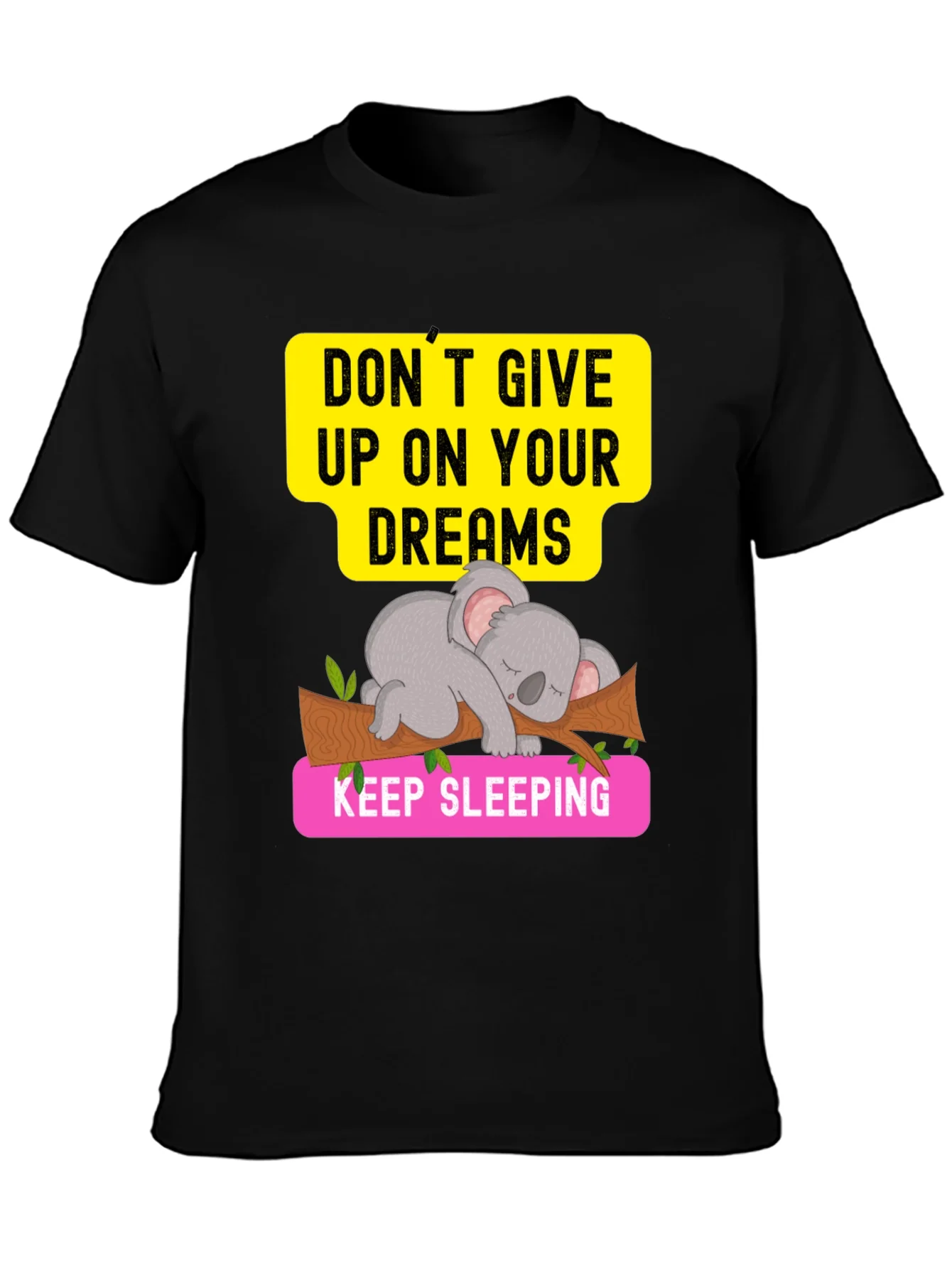 Rebbecca Dreaming Koala Graphic Tee - Sleepy Animal T-Shirt