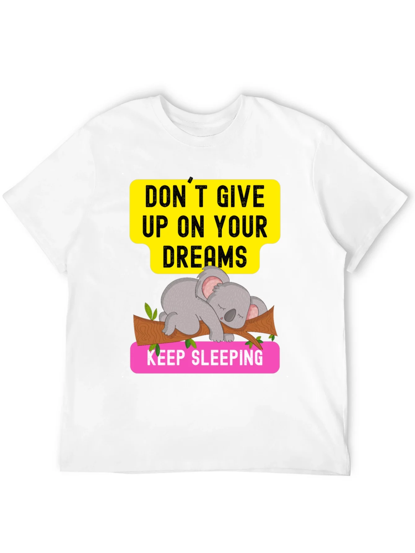 Rebbecca Dreaming Koala Graphic Tee - Sleepy Animal T-Shirt