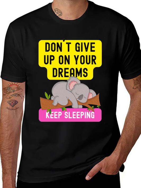 Rebbecca Dreaming Koala Graphic Tee - Sleepy Animal T-Shirt