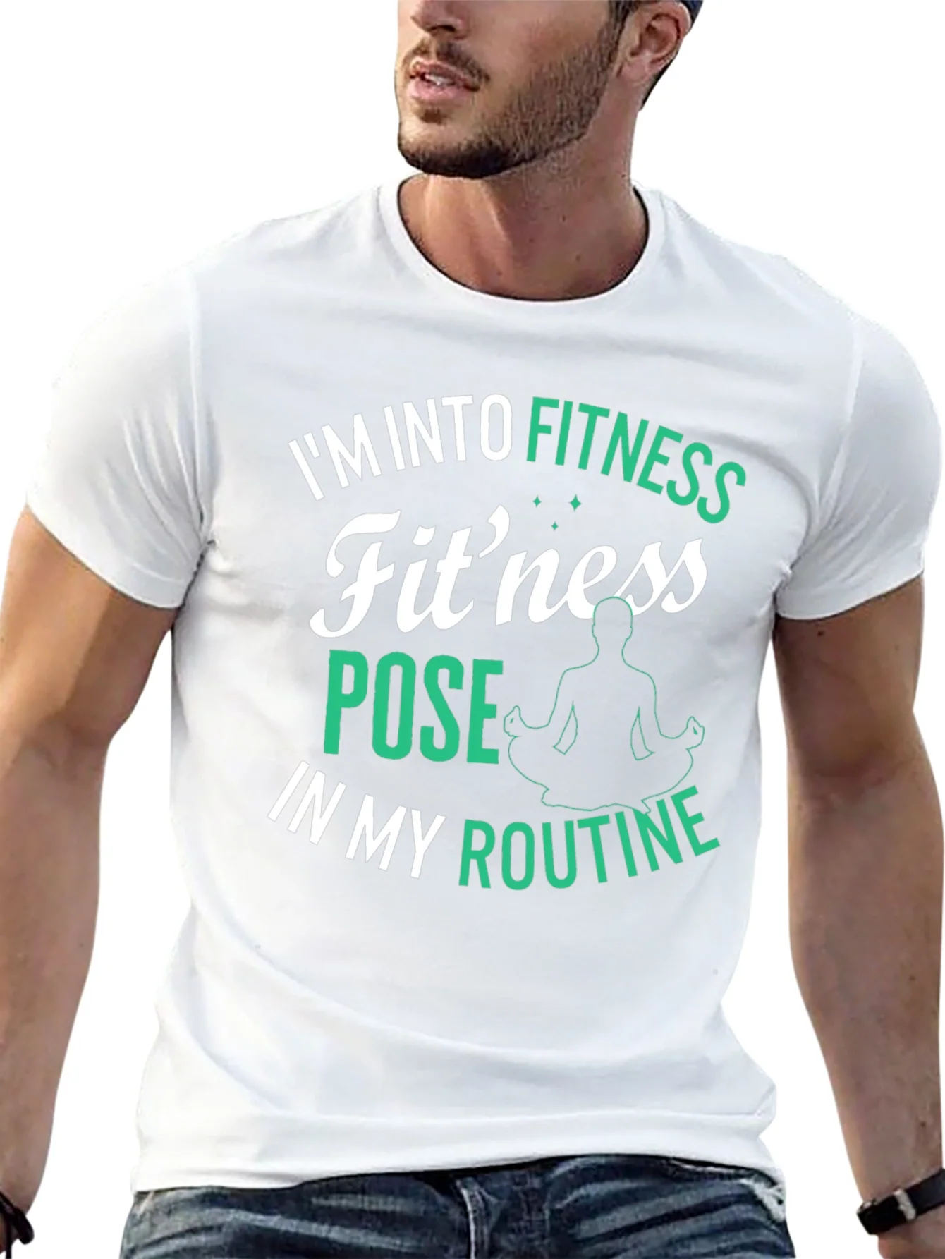 Camiseta Negra Fitness Pose para Entusiastas del Yoga