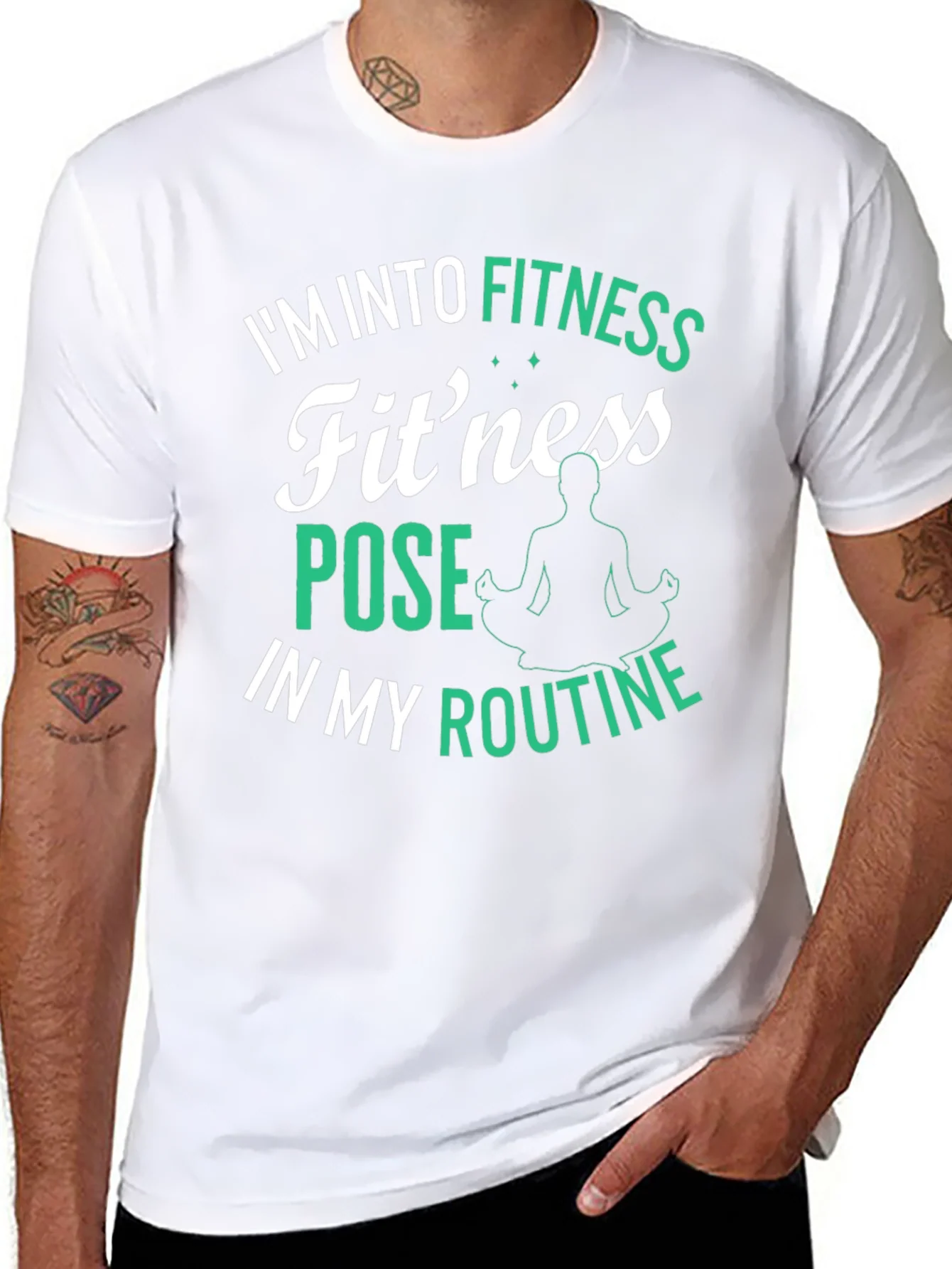 Camiseta Negra Fitness Pose para Entusiastas del Yoga