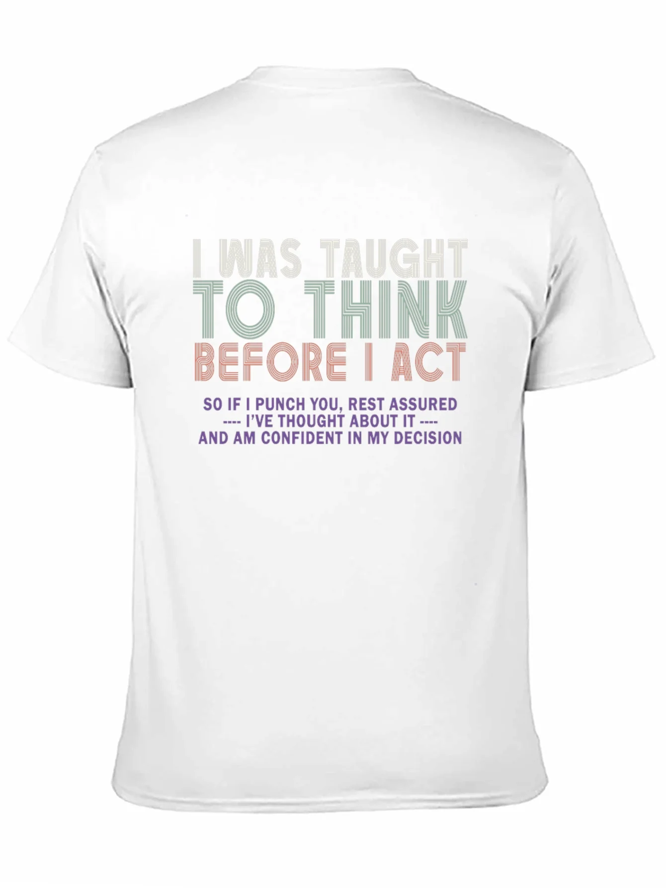 Camiseta Negra Piensa Antes de Actuar