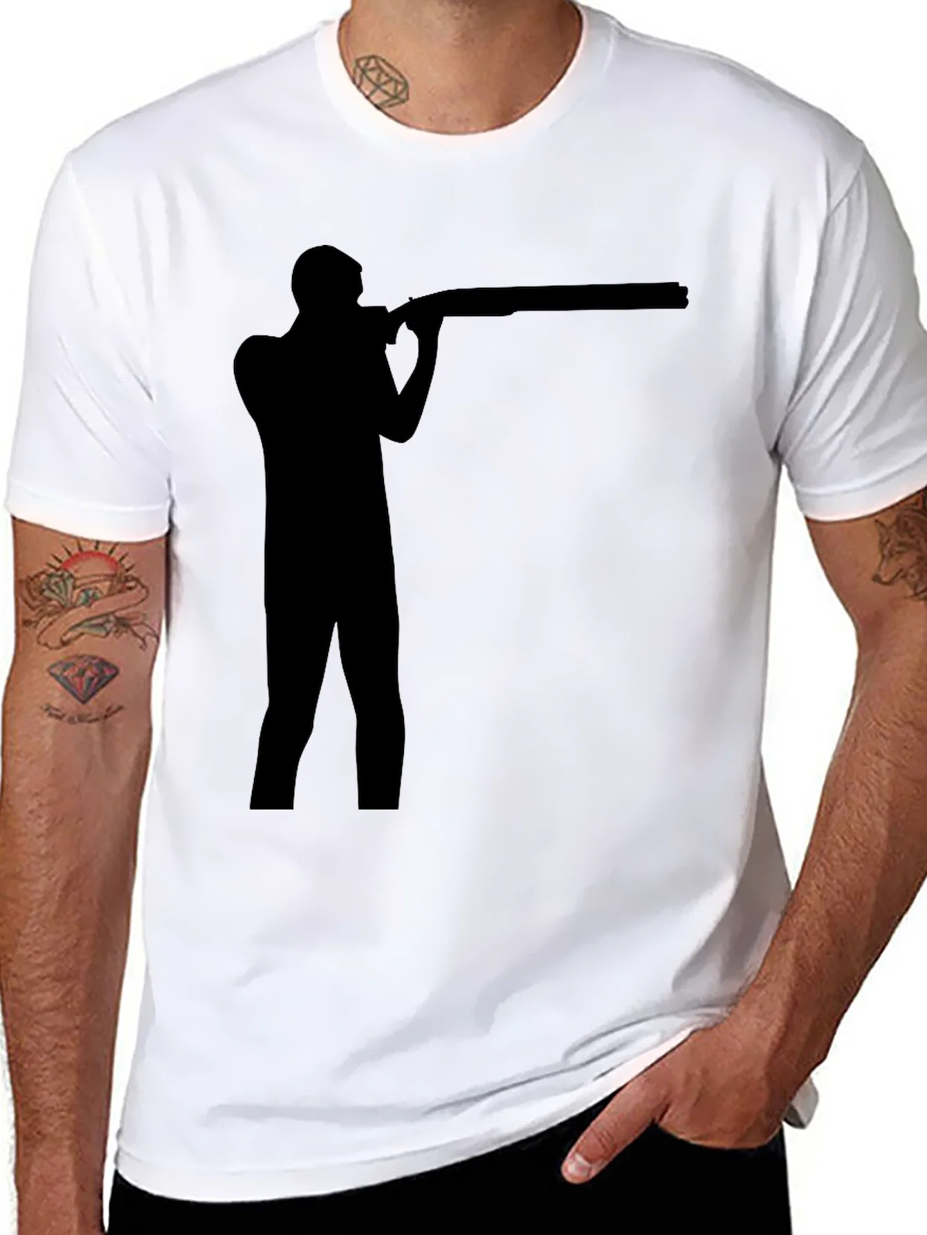 Rebbecca Shooting Silhouette Black T-Shirt
