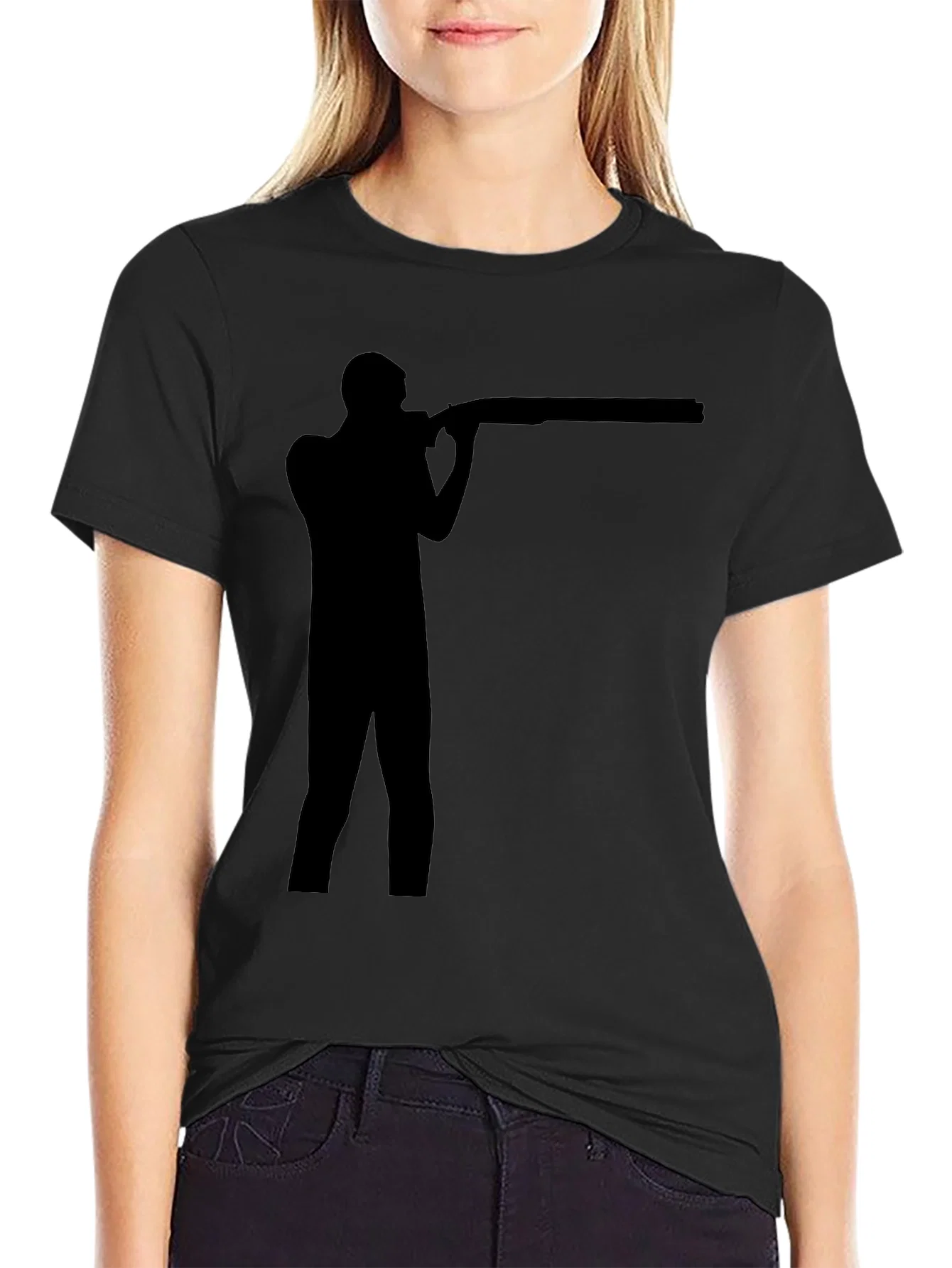Rebbecca Shooting Silhouette Black T-Shirt