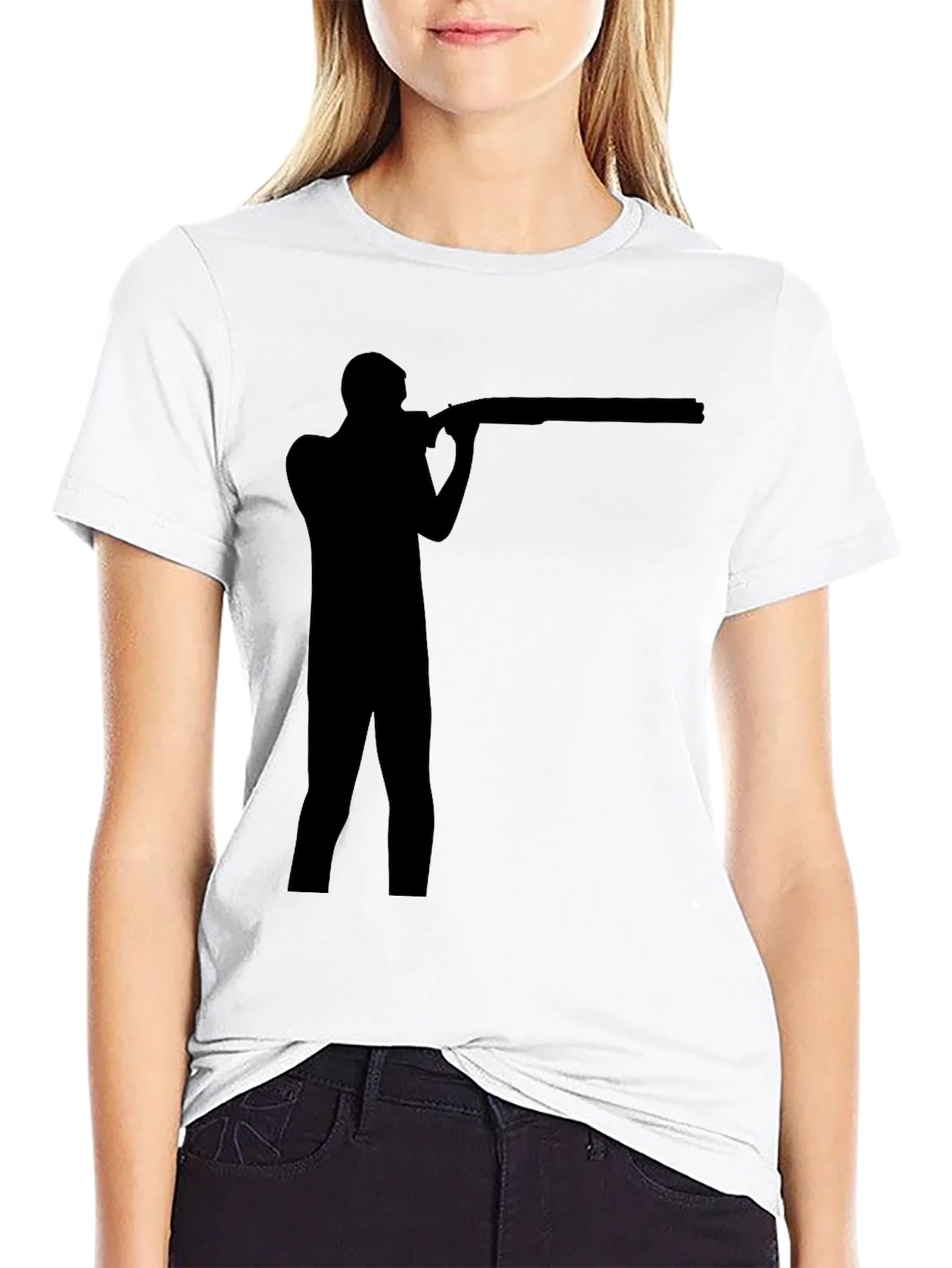 Rebbecca Shooting Silhouette Black T-Shirt