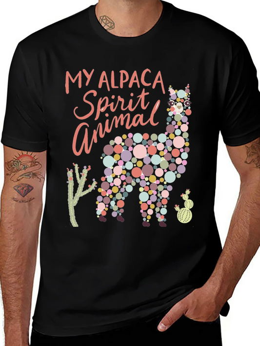 Rebbecca Alpaca Spirit Animal Graphic Tee - Black