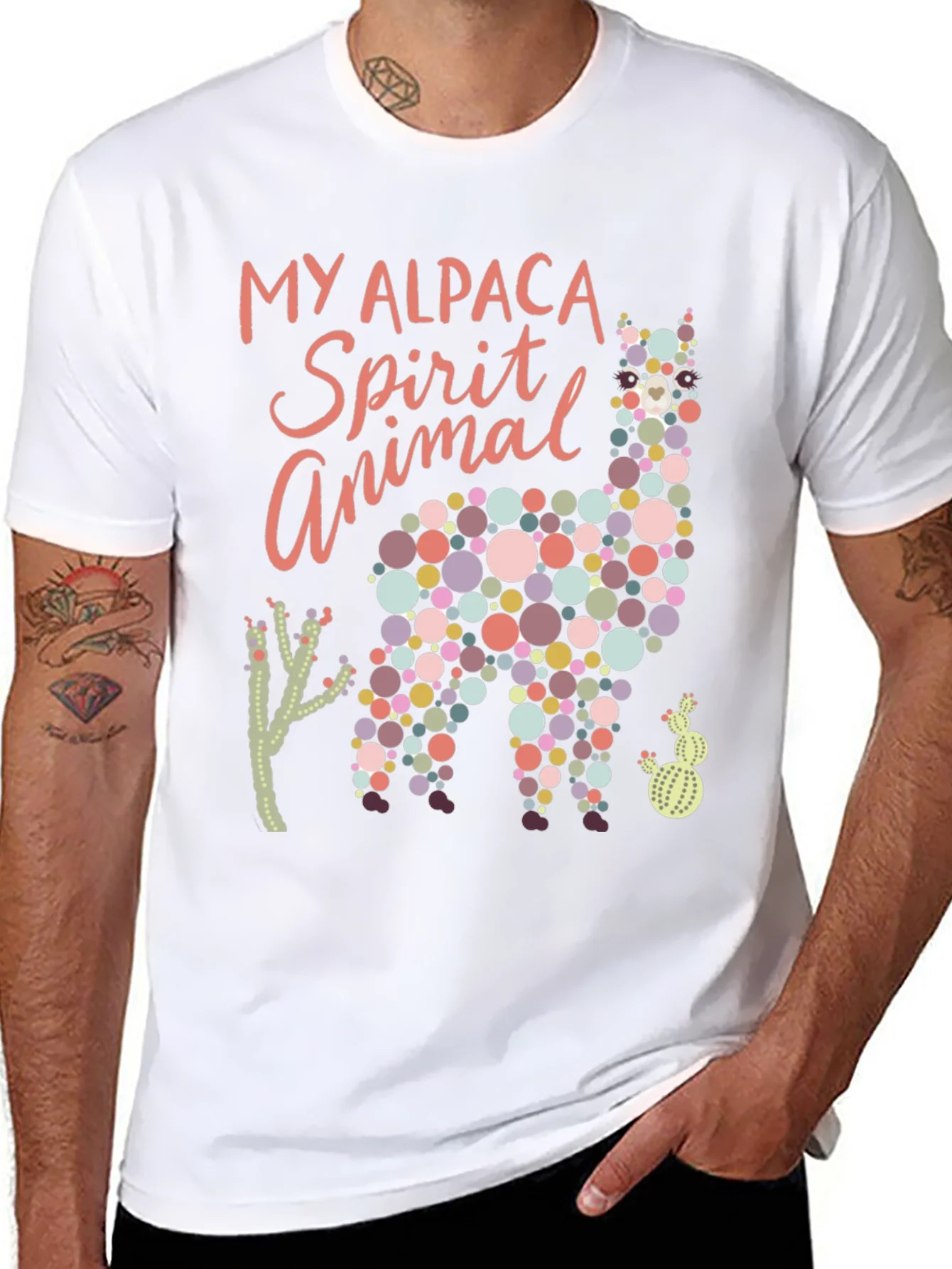 Rebbecca Alpaca Spirit Animal Graphic Tee - Black