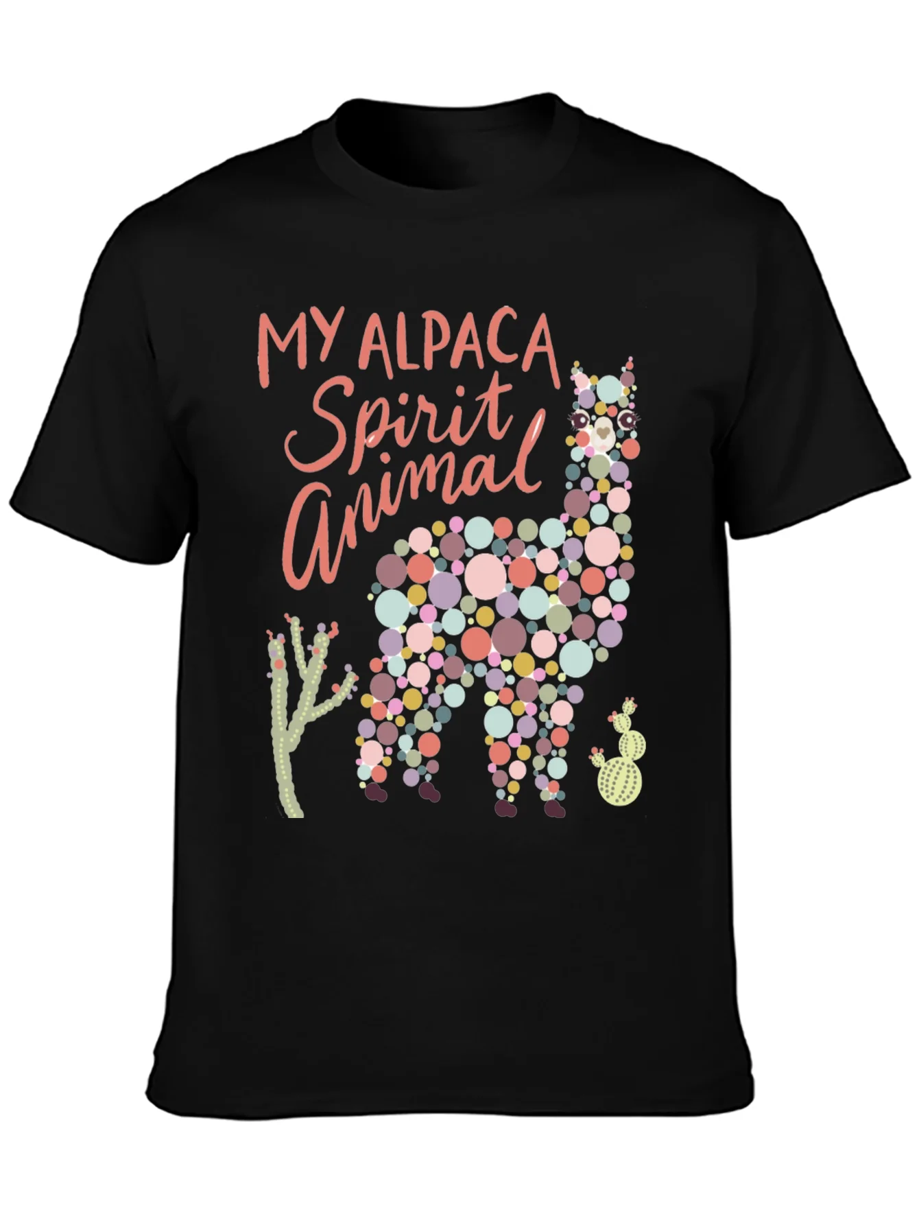 Rebbecca Alpaca Spirit Animal Graphic Tee - Black