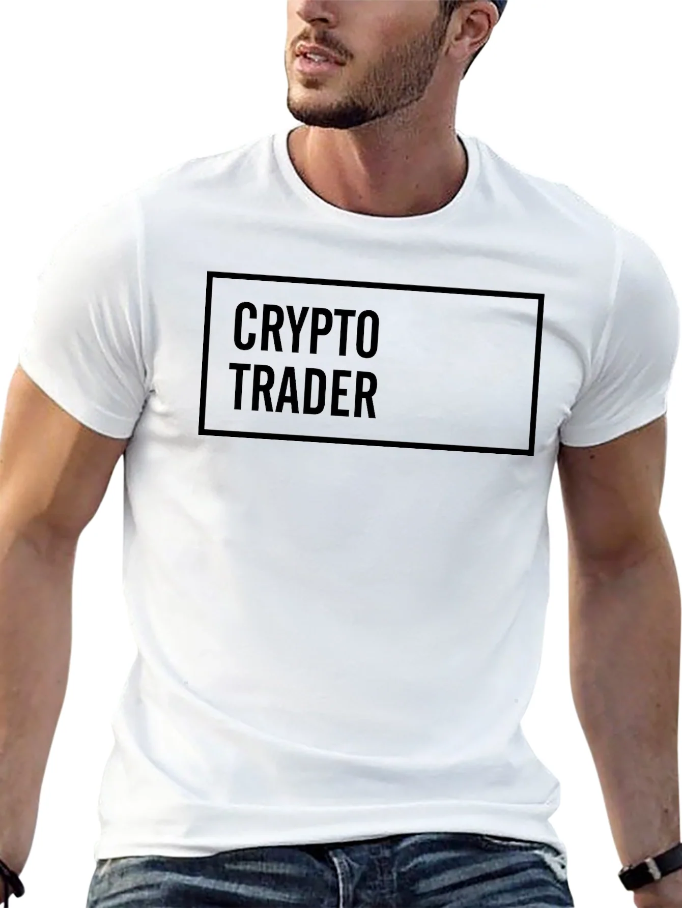 Camiseta Negra Crypto Trader para Hombre