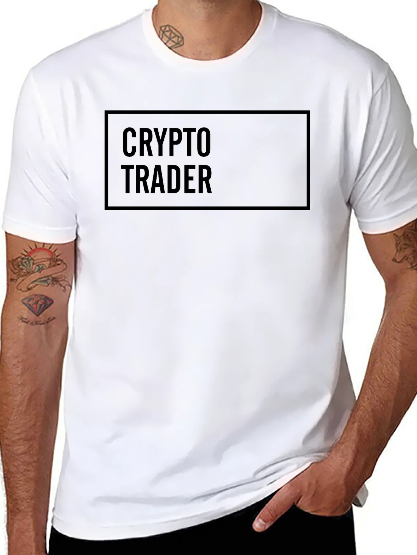 Camiseta Negra Crypto Trader para Hombre