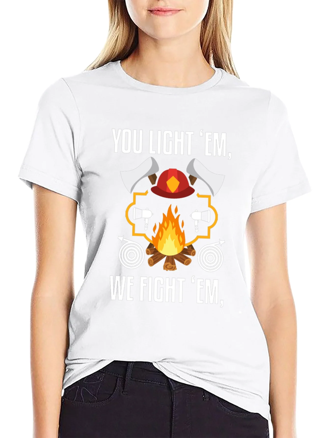 Camiseta Bomberos You Light Em We Fight Em