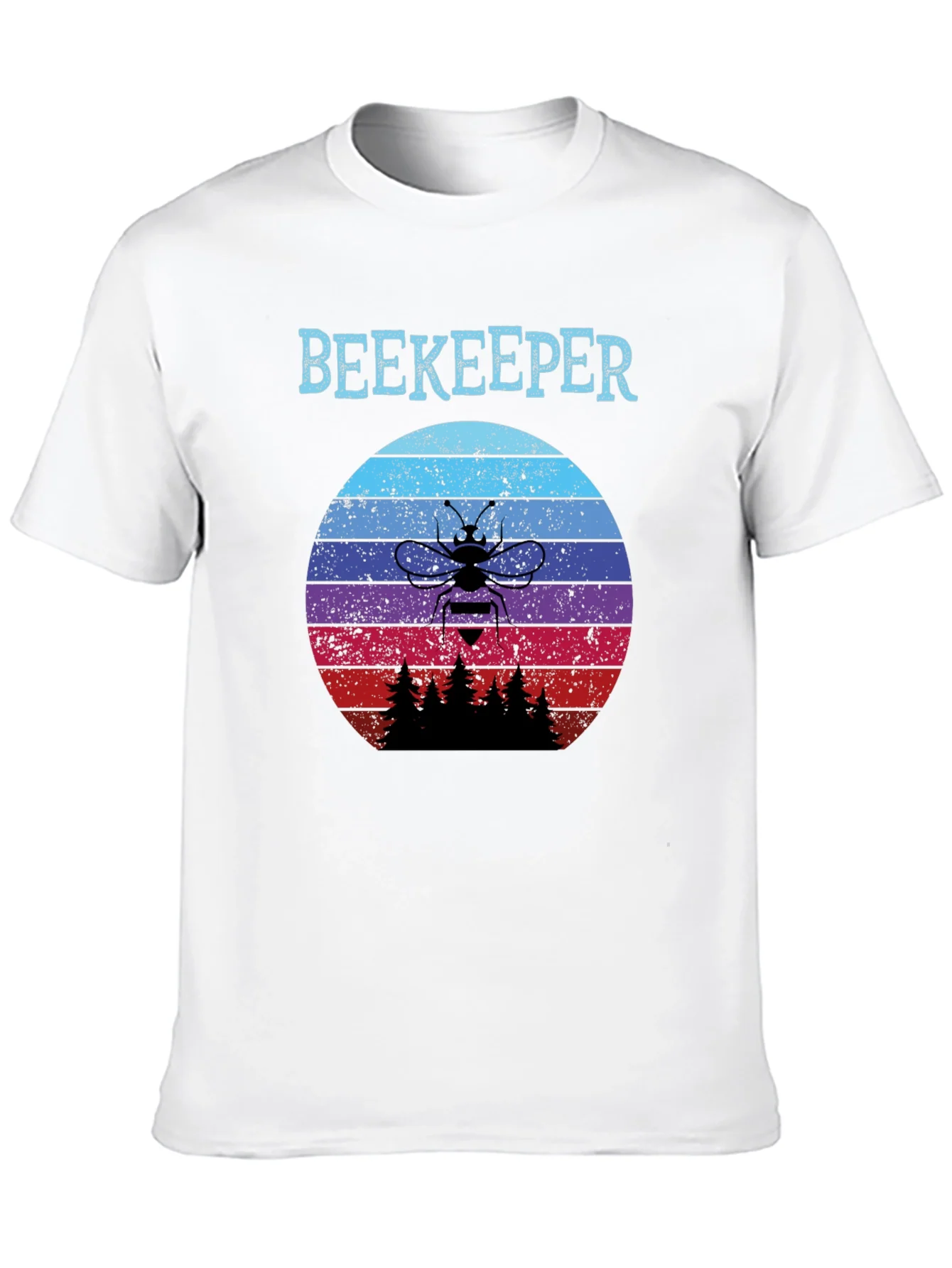 Rebbecca Beekeeper Sunset T-Shirt - Retro Bee Keeper Tee