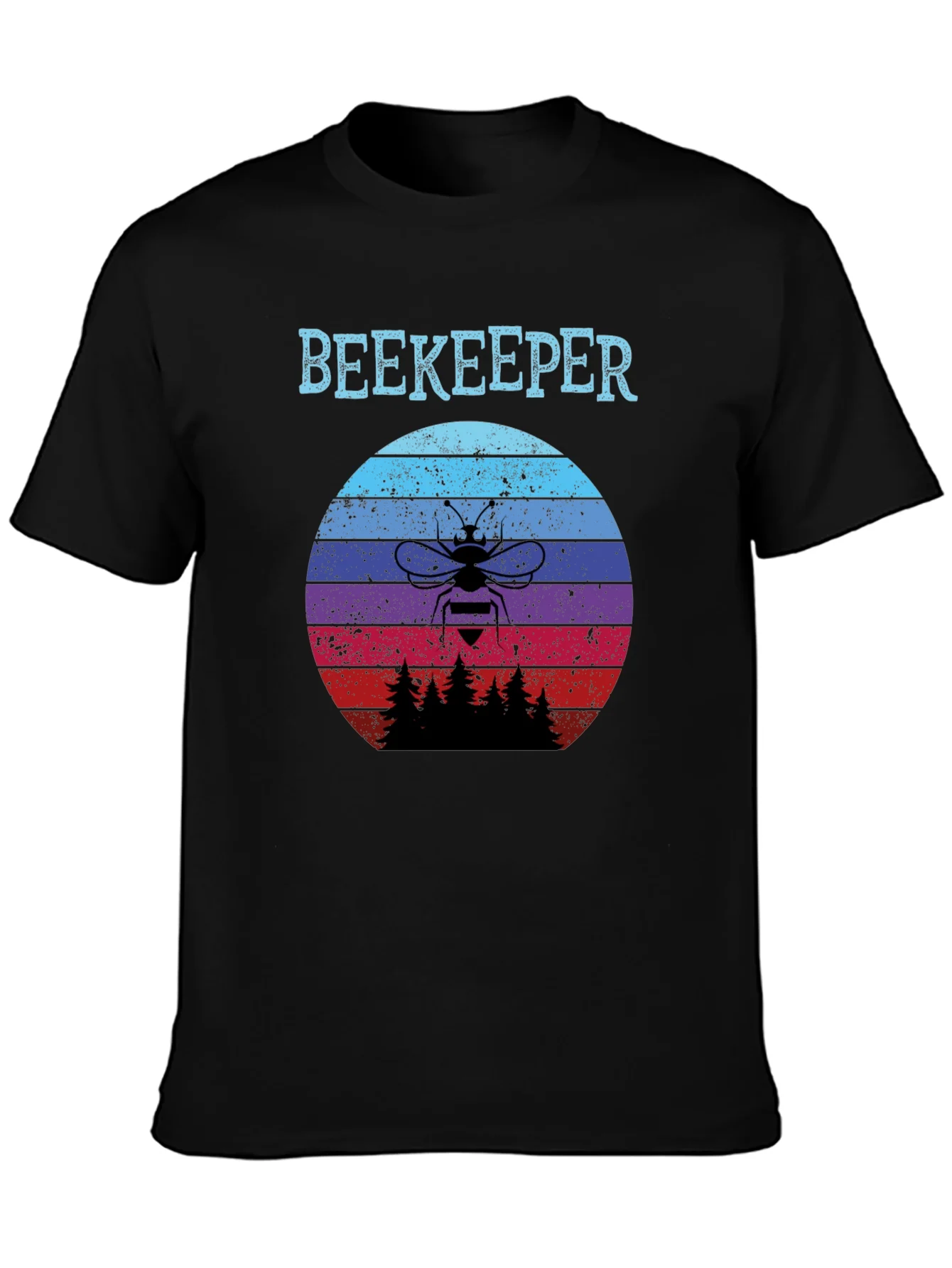 Rebbecca Beekeeper Sunset T-Shirt - Retro Bee Keeper Tee
