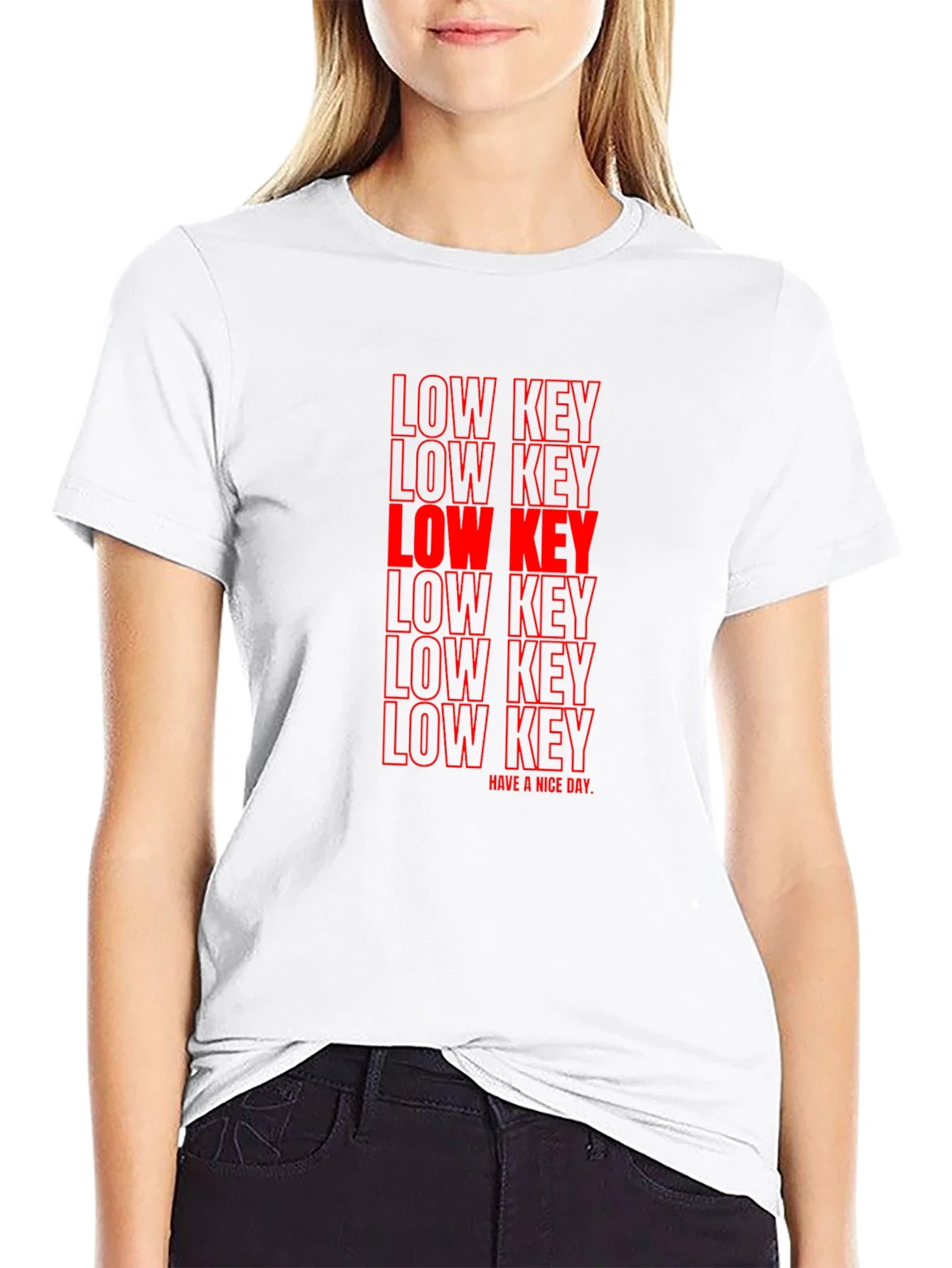 Rebbecca Low Key Graphic Print Crew Neck T-Shirt
