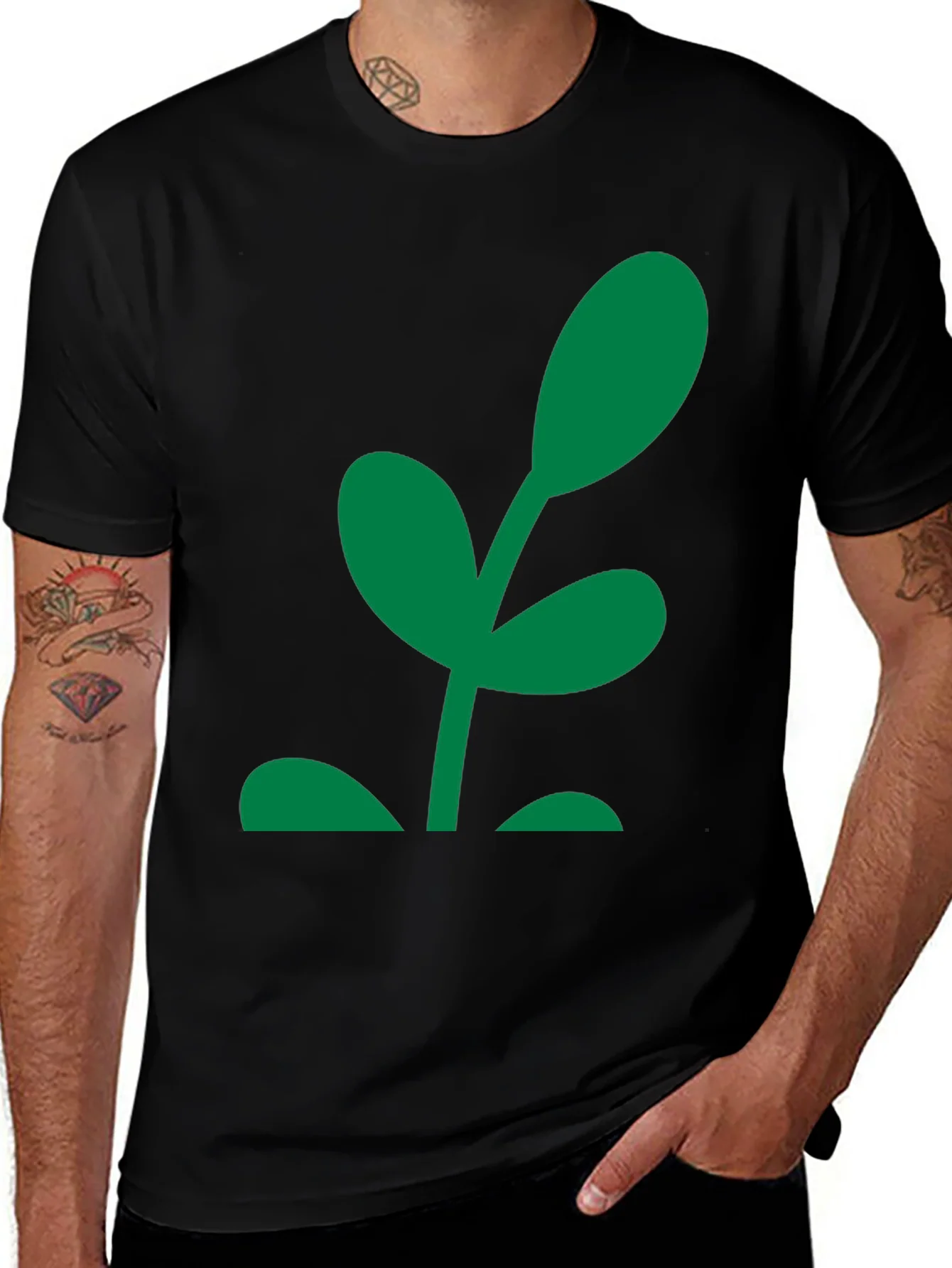 Rebbecca Green Sprout Graphic Black T-Shirt