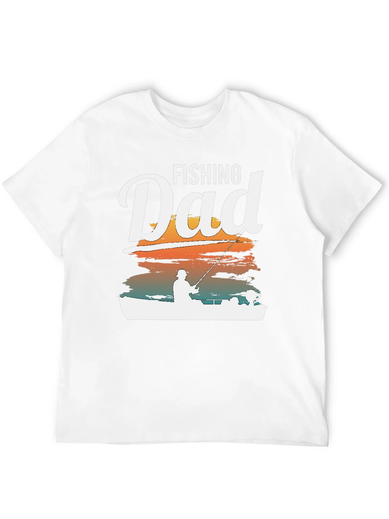 Camiseta Negra Fishing Dad para Hombre