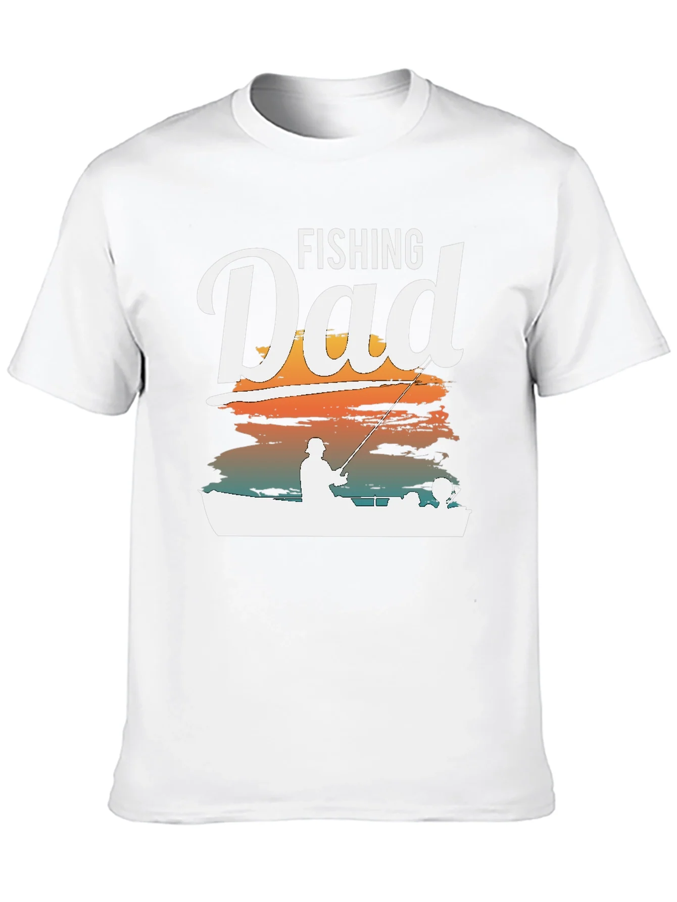 Camiseta Negra Fishing Dad para Hombre