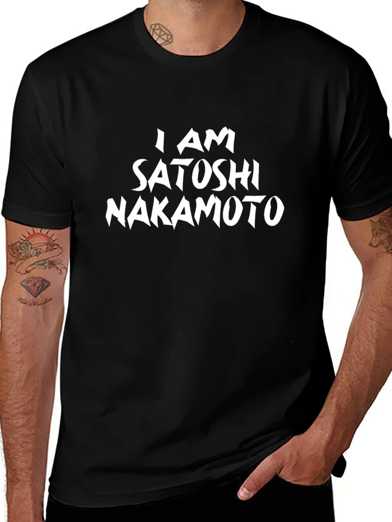 Rebbecca I am Satoshi Nakamoto Black T-Shirt
