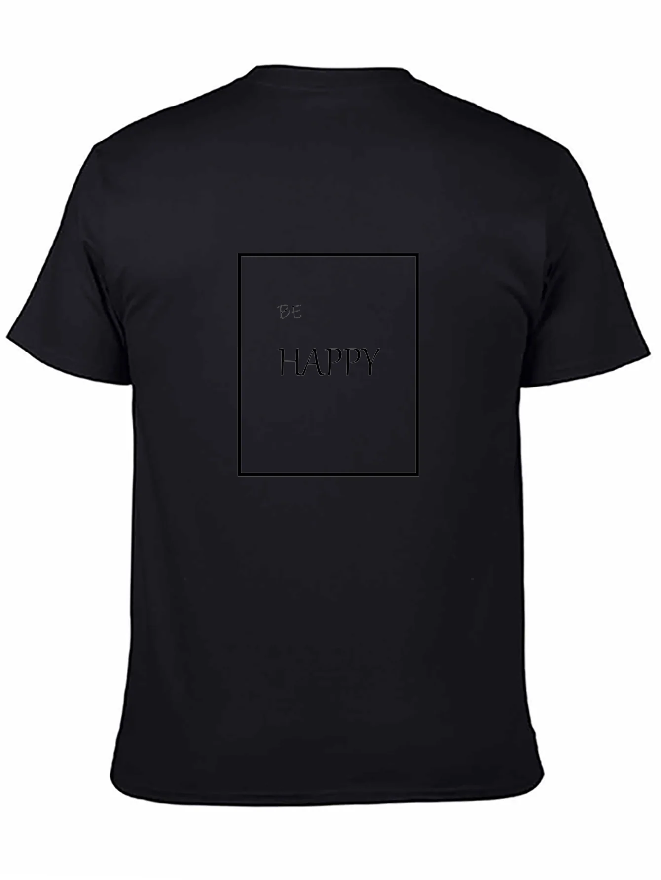 Rebbecca Be Happy Black Graphic T-Shirt