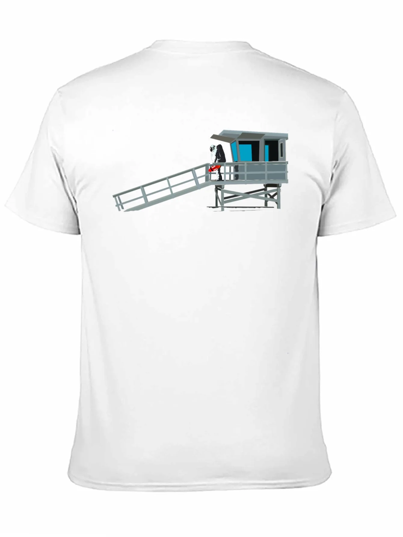 Rebbecca Lifeguard Tower Graphic Tee - Coastal Vibe Shirt
