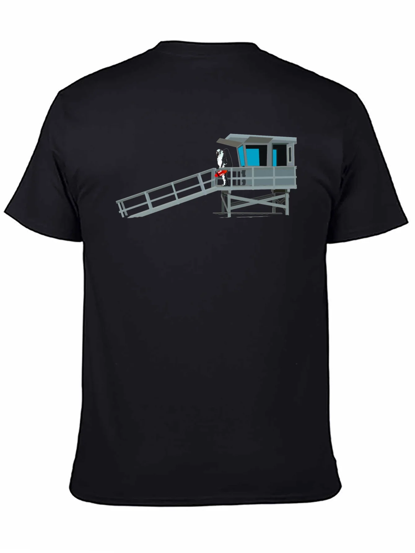 Rebbecca Lifeguard Tower Graphic Tee - Coastal Vibe Shirt