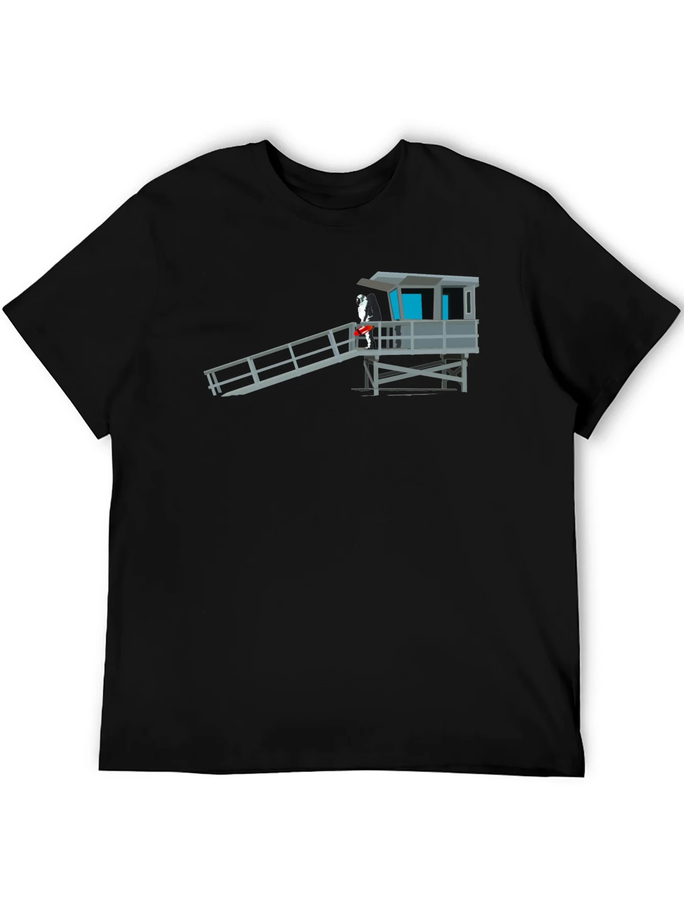 Rebbecca Lifeguard Tower Graphic Tee - Coastal Vibe Shirt