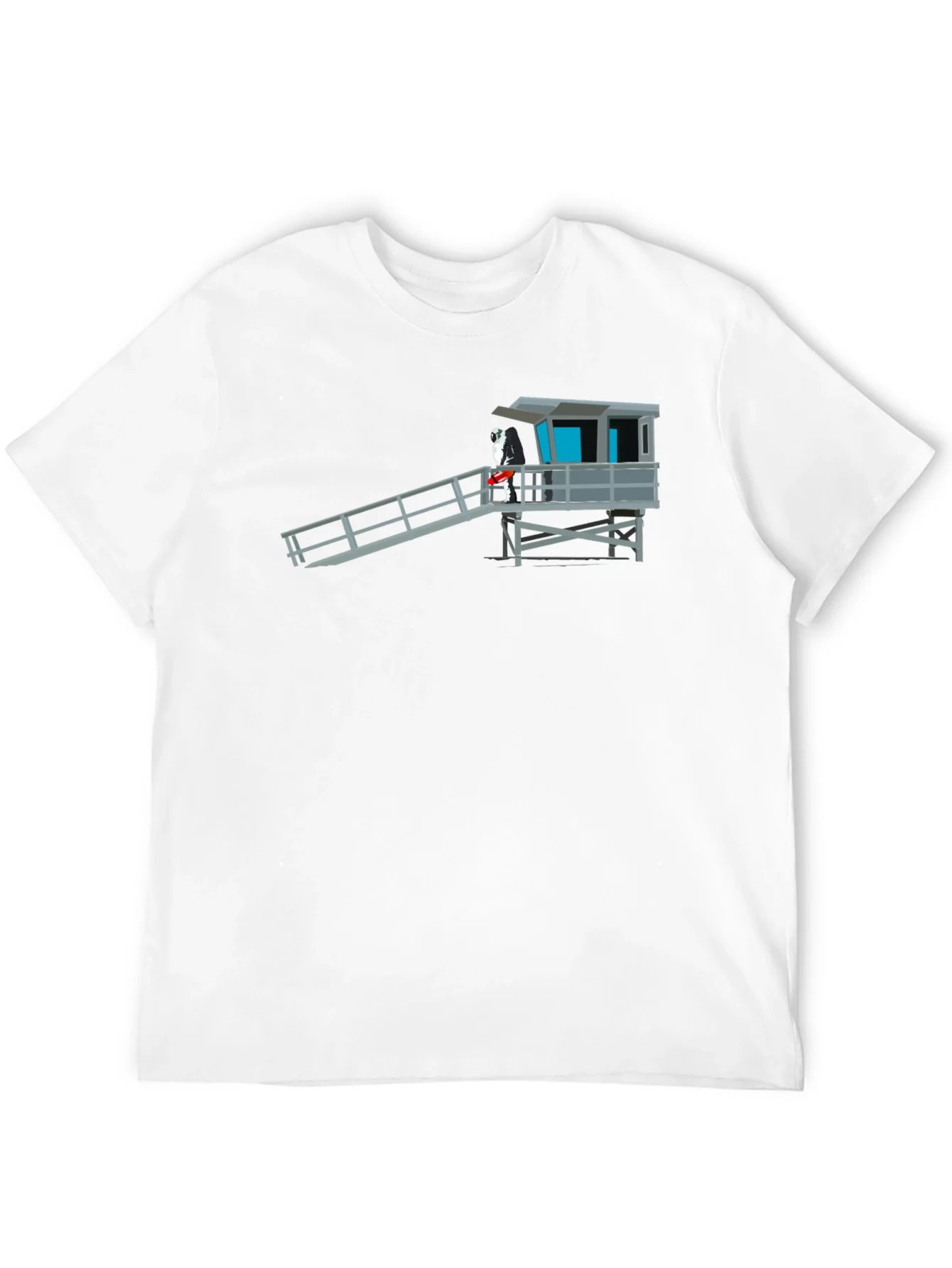 Rebbecca Lifeguard Tower Graphic Tee - Coastal Vibe Shirt